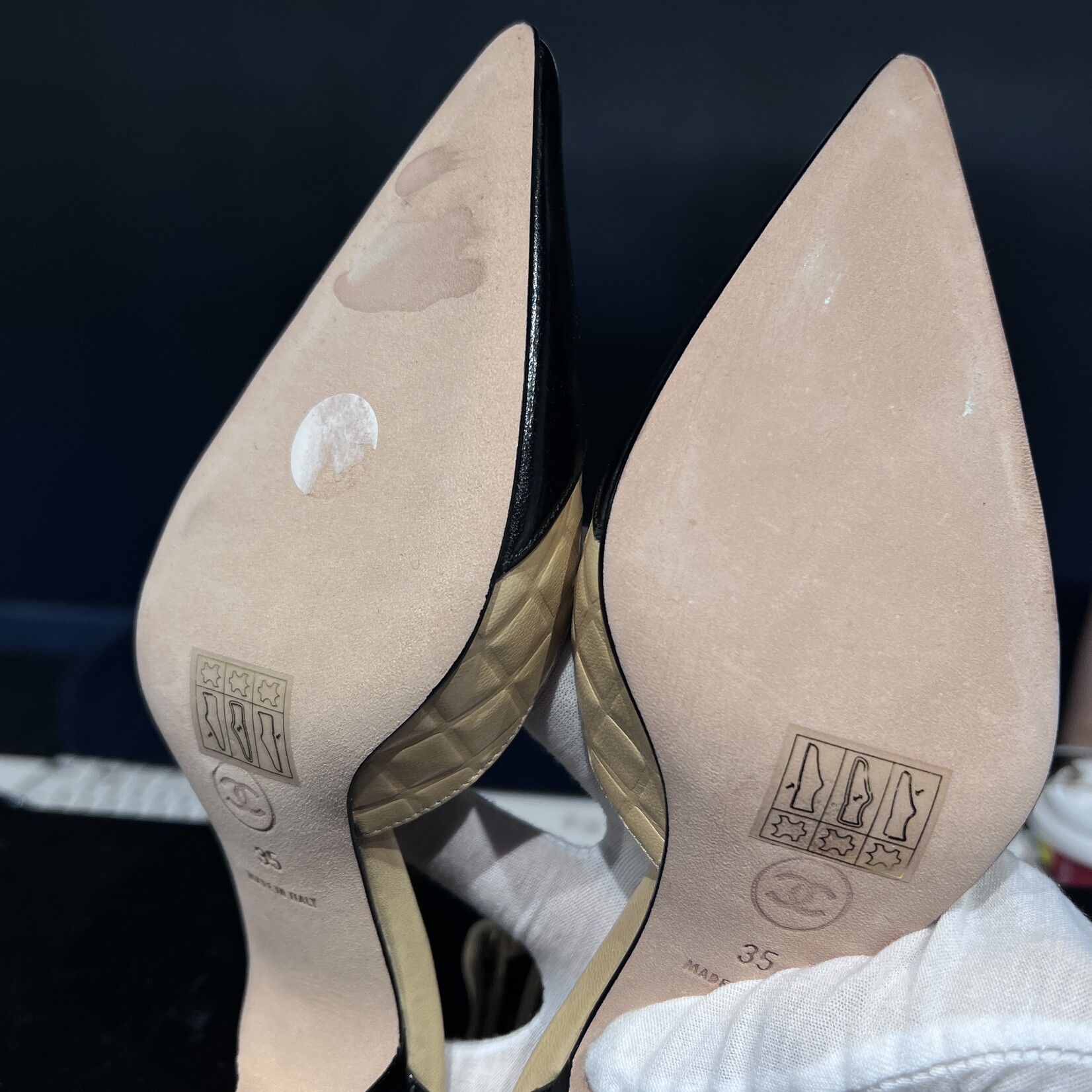 Chanel SOLD - Chanel Pearl Heels 35