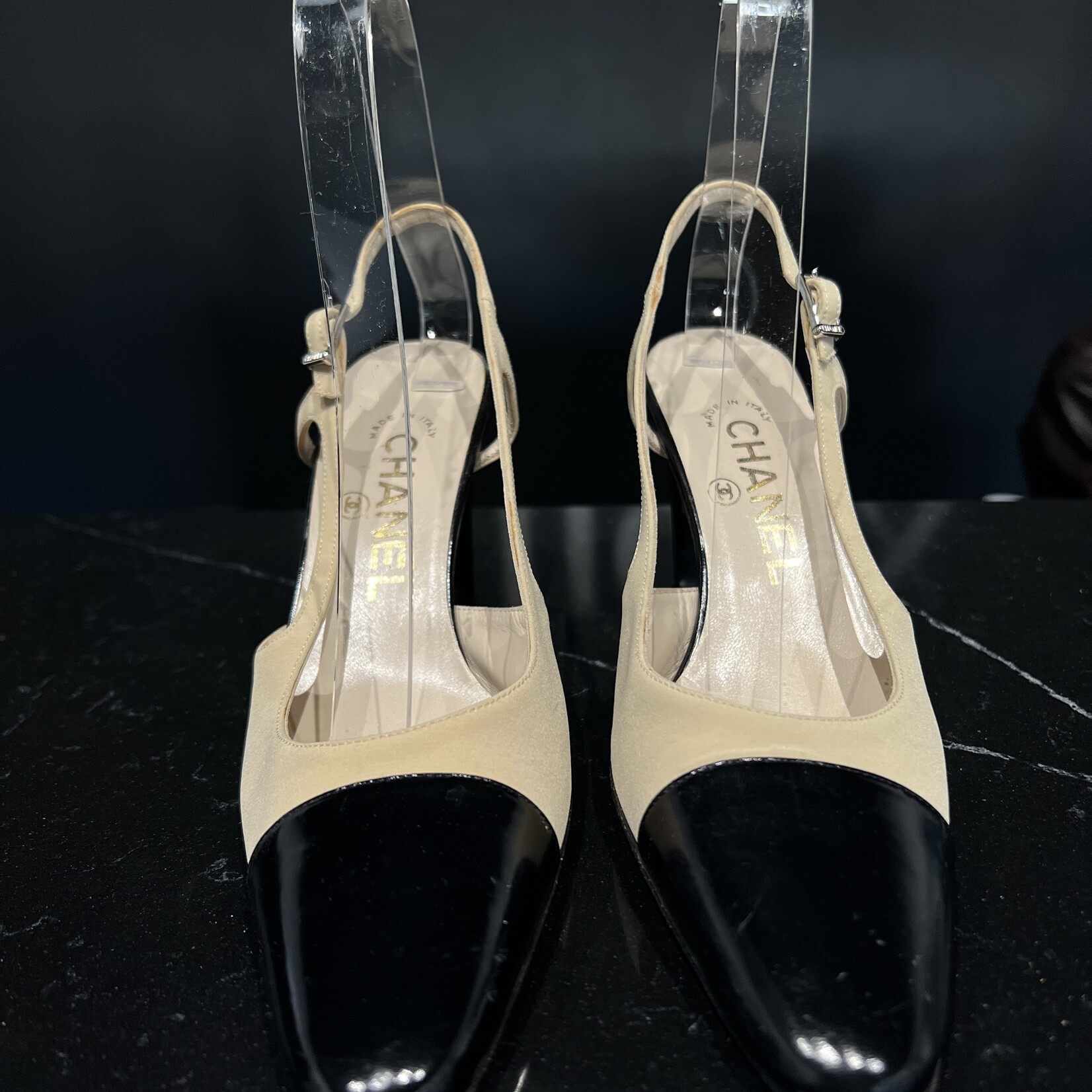 Chanel SOLD - Chanel Slingback Beige 36