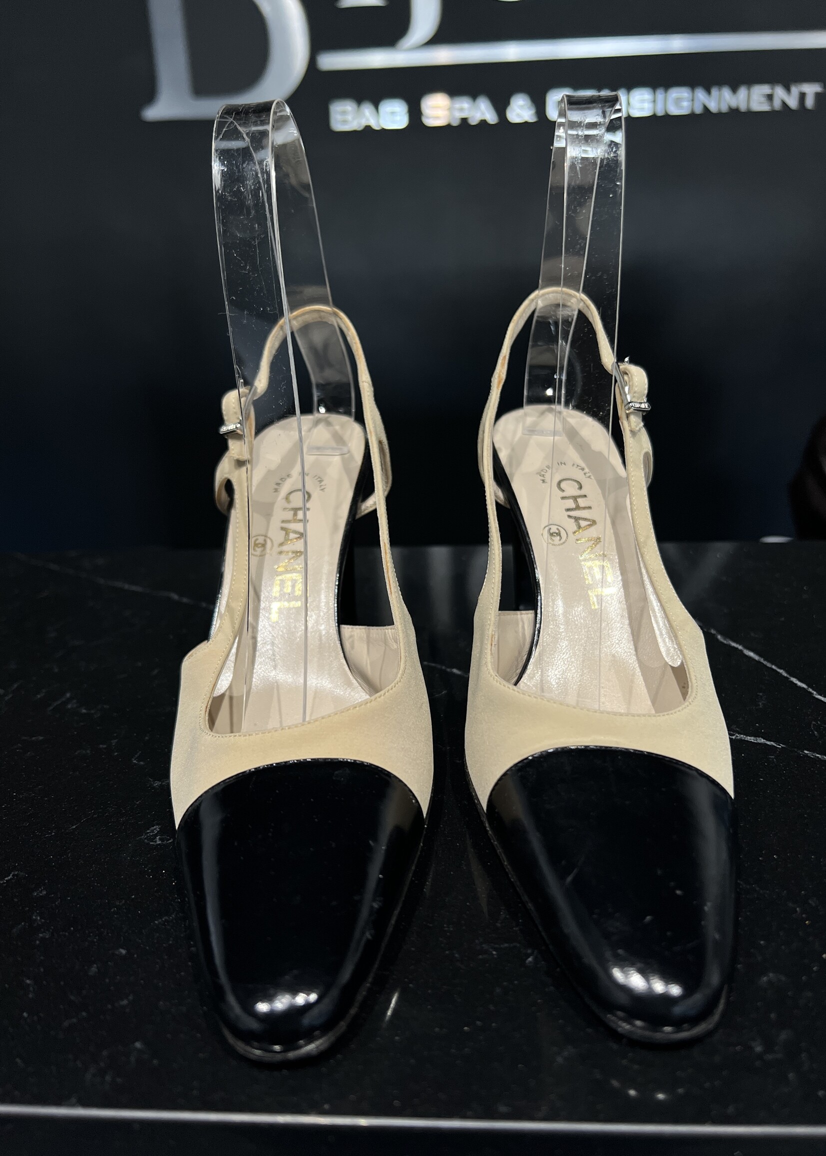 Chanel SOLD - Chanel Slingback Beige 36