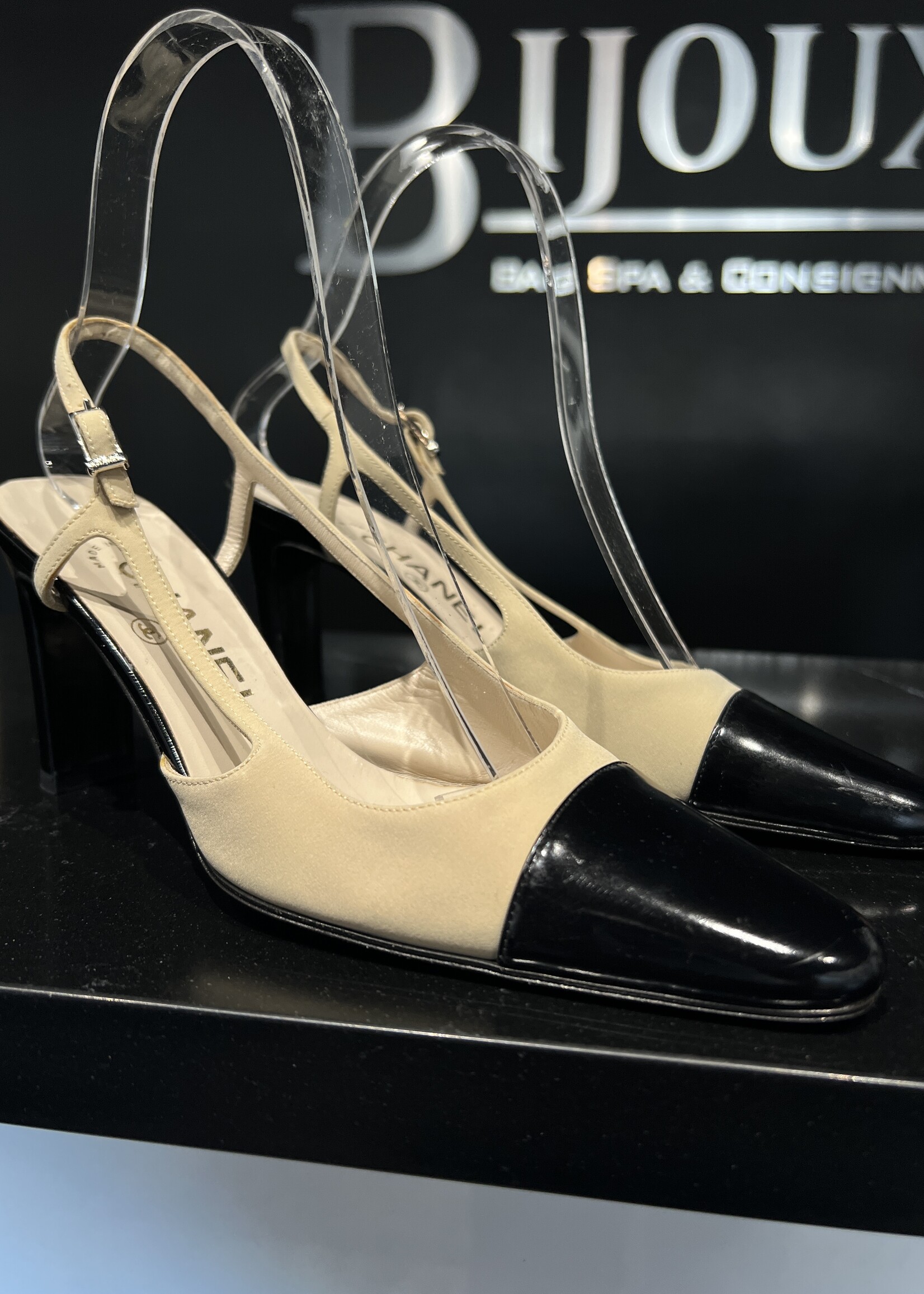 Chanel SOLD - Chanel Slingback Beige 36