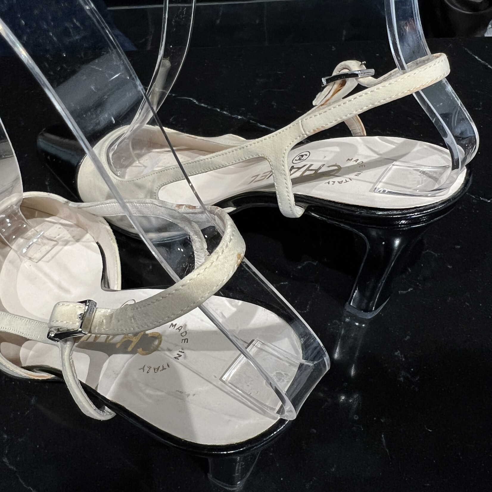 Chanel SOLD - Chanel Slingback Beige 36