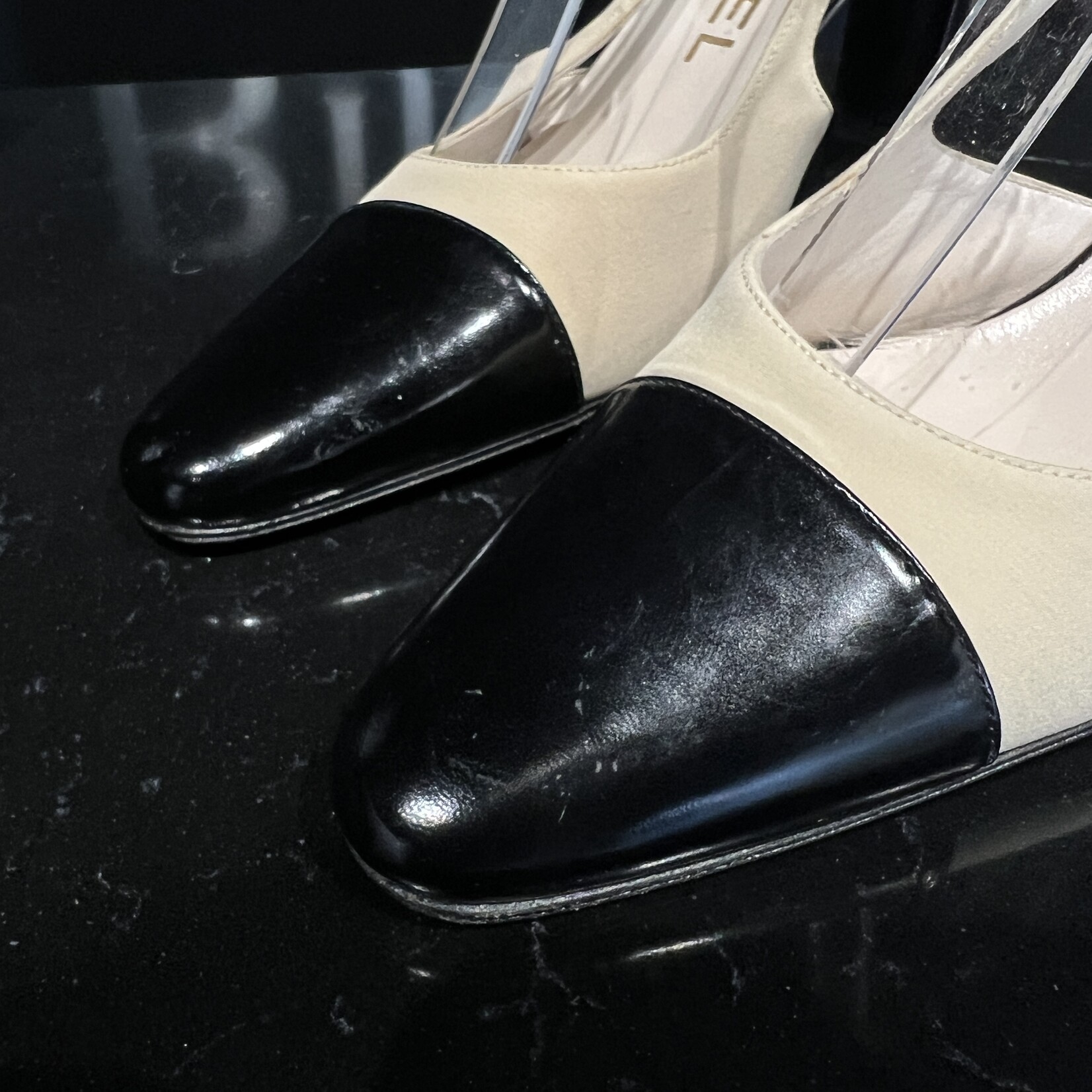 Chanel SOLD - Chanel Slingback Beige 36