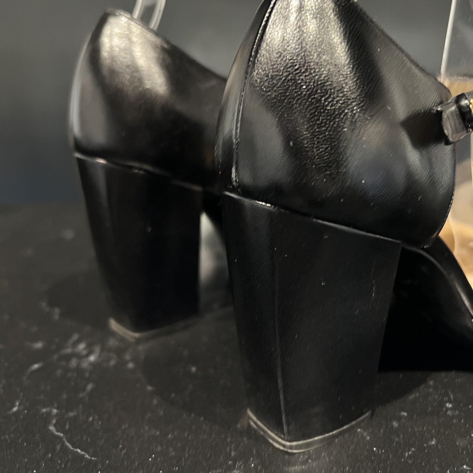 Chanel SOLD - Chanel Black Ankle Strap Pumps 36