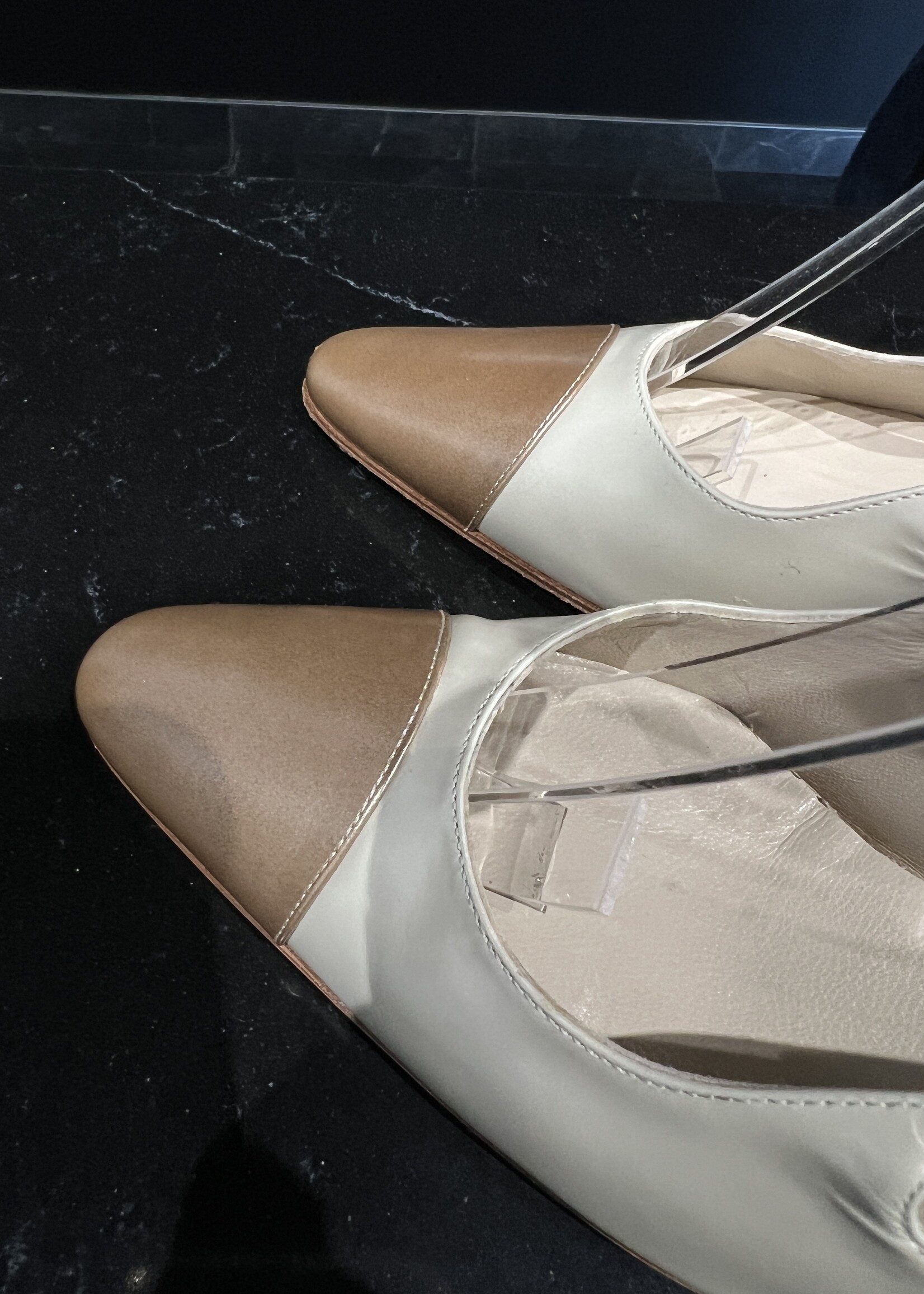 Chanel SOLD - Chanel Slingback Brown 36