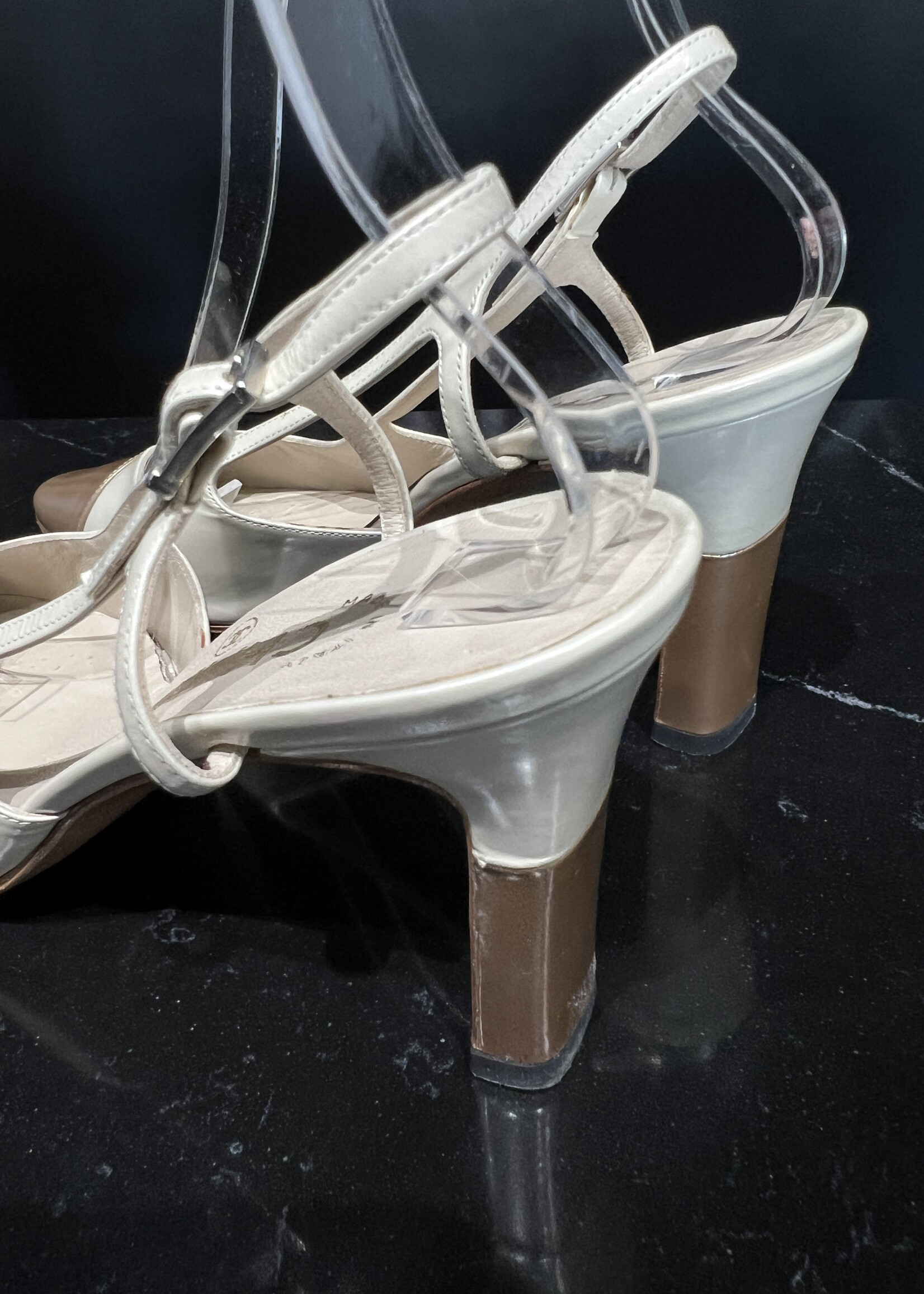 Chanel SOLD - Chanel Slingback Brown 36