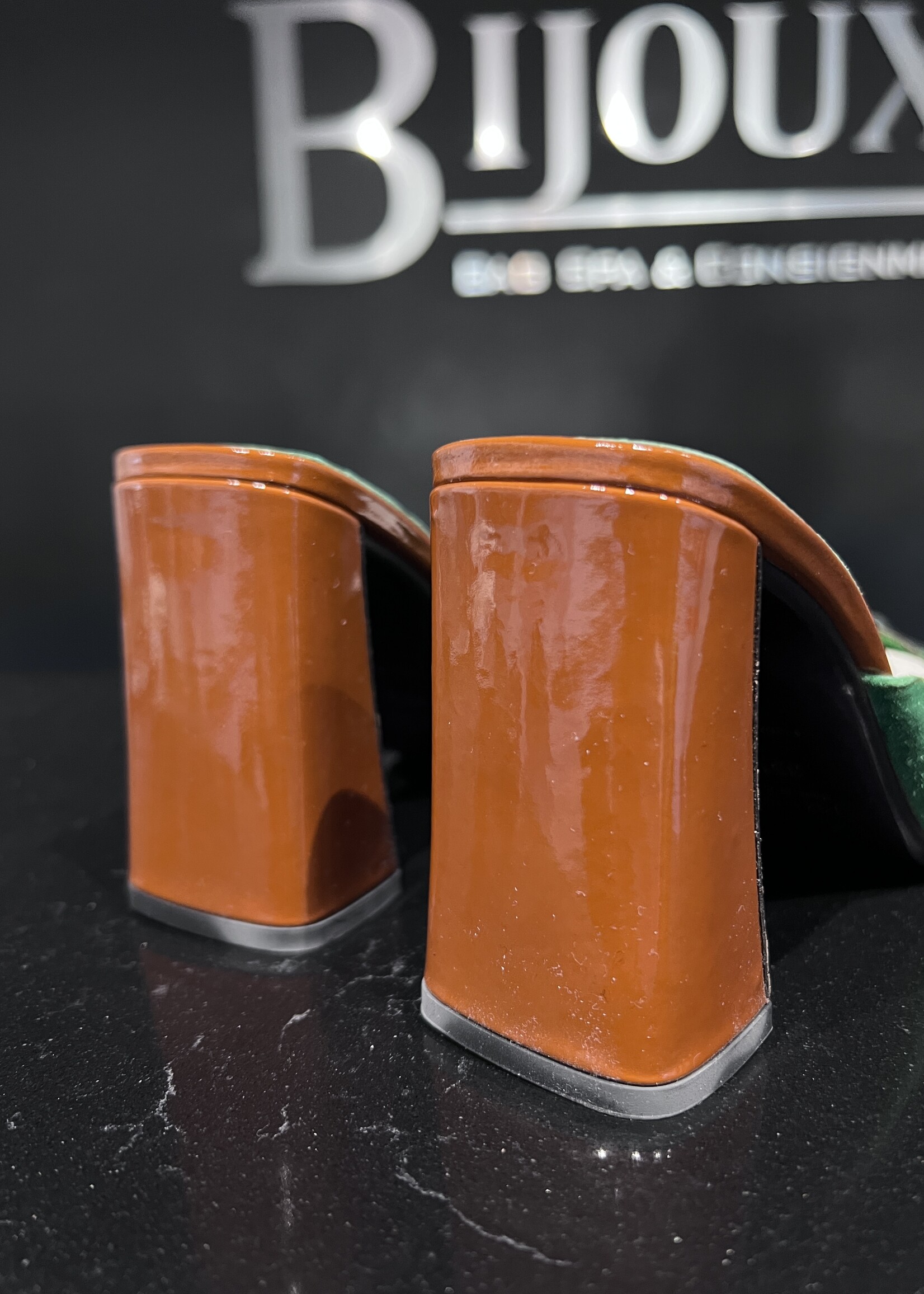 Prada Prada Orange Leaf Kitten Heels 35.5