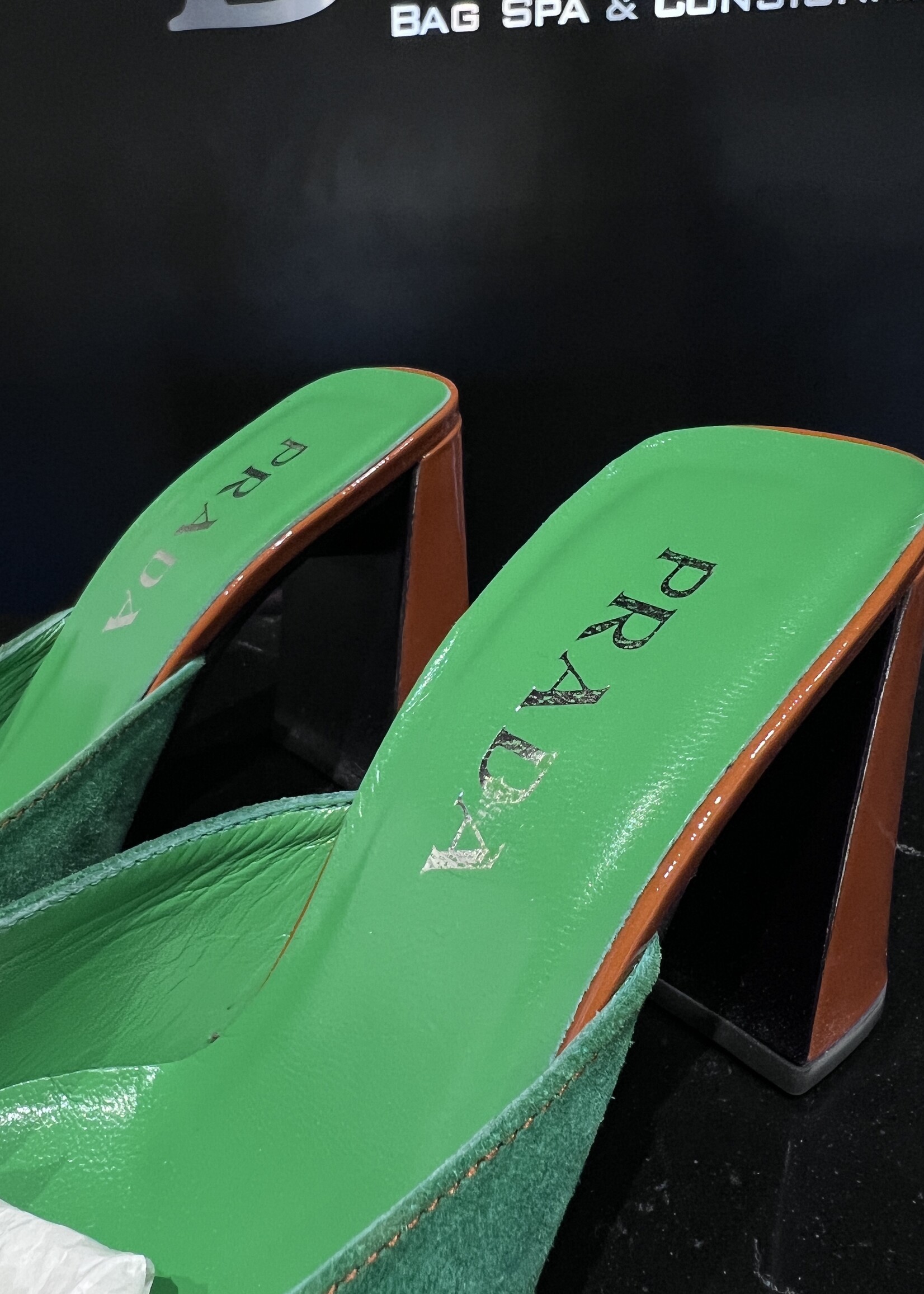 Prada Prada Orange Leaf Kitten Heels 35.5