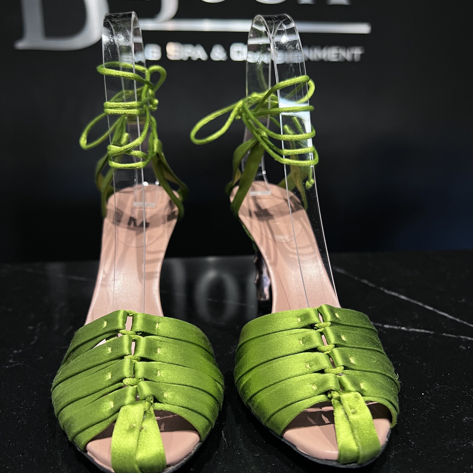 Gucci Gucci x Tom Ford Green Bamboo Heels 35.5