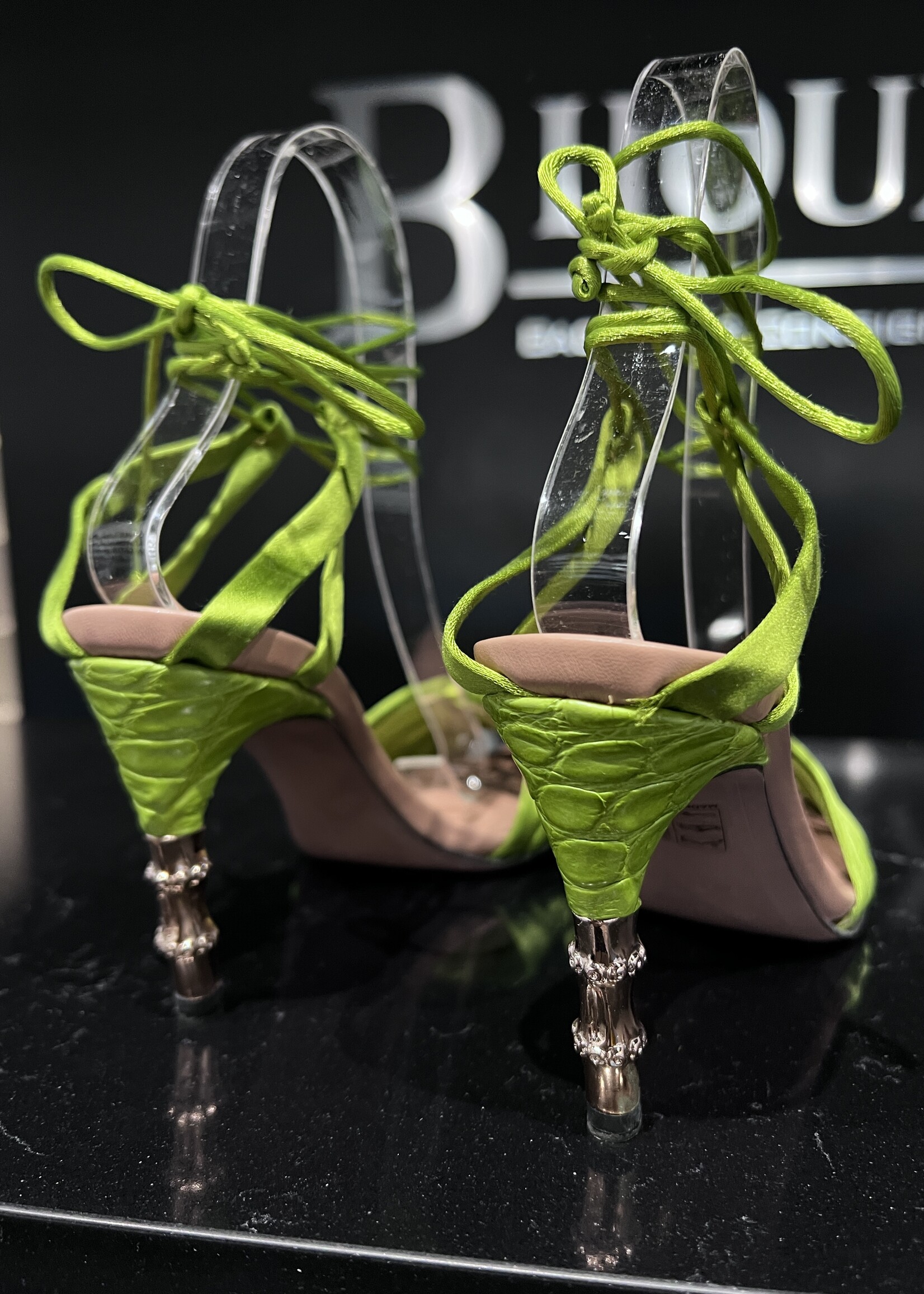 Gucci Gucci x Tom Ford Green Bamboo Heels 35.5