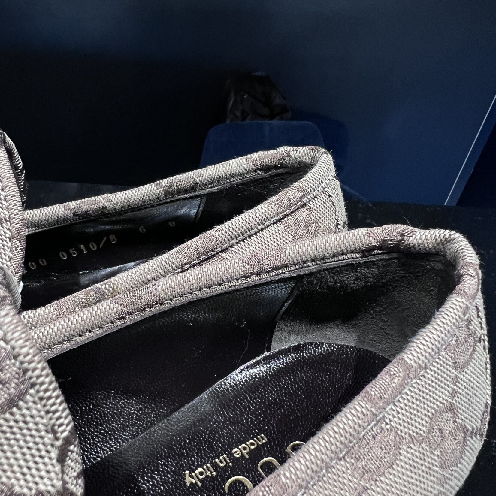 Gucci Gucci Canvas Heeled Loafers 36