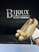 Salvatore Ferragamo Ferragamo Creme Plaid Heeled Loafers