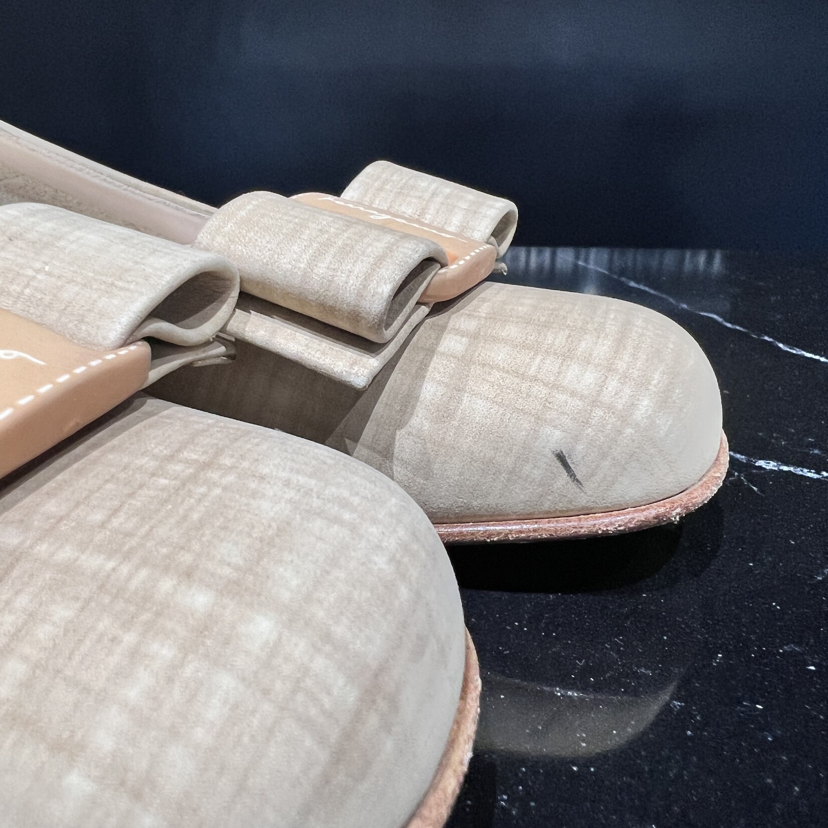 Salvatore Ferragamo Ferragamo Creme Plaid Heeled Loafers