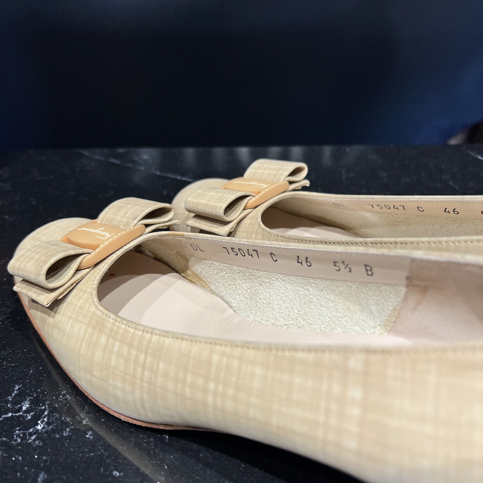 Salvatore Ferragamo Ferragamo Creme Plaid Heeled Loafers