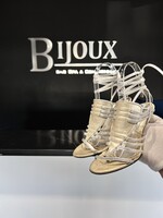 Versace Versace Metallic Tie Up Heels 36