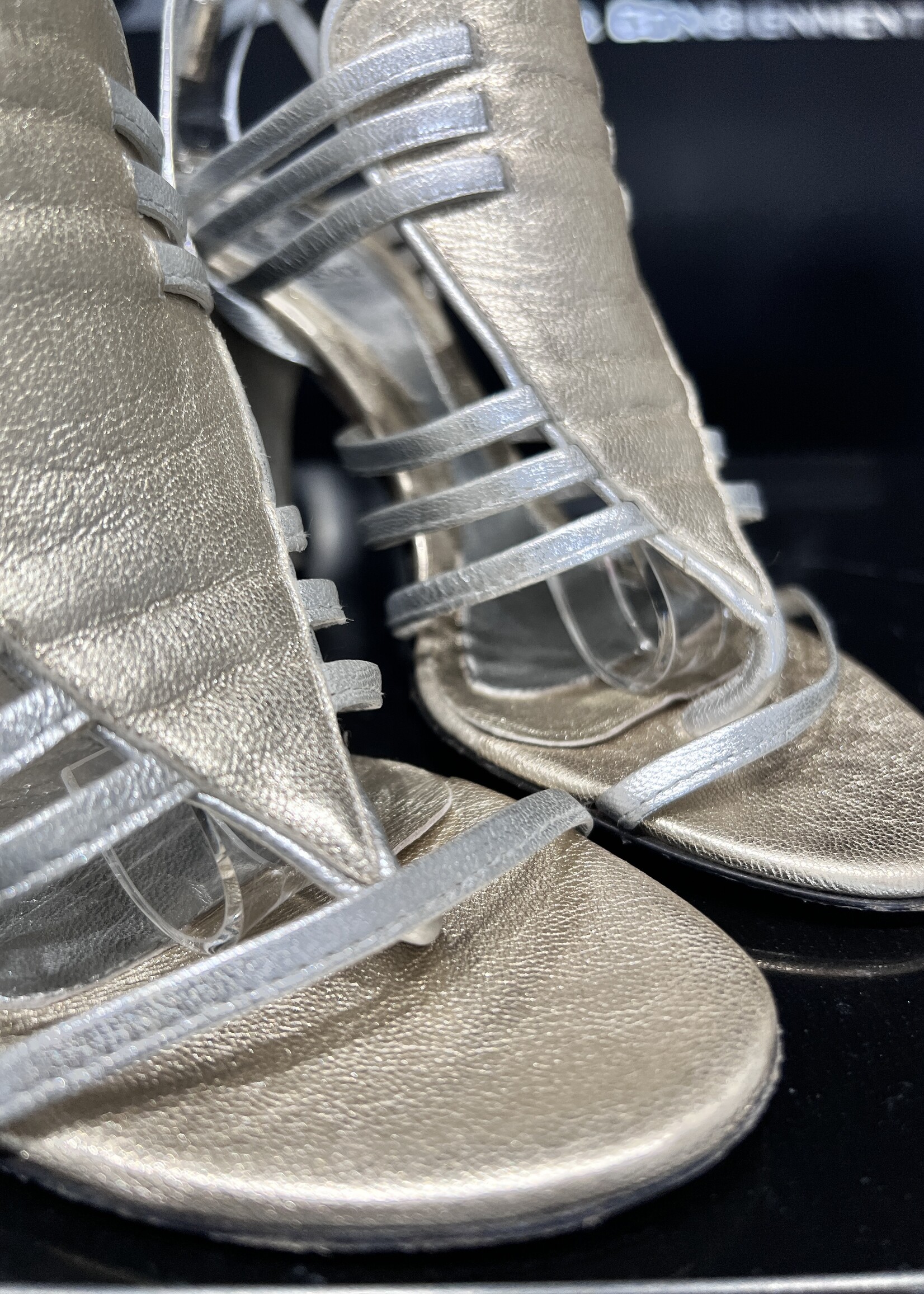 Versace Versace Metallic Tie Up Heels 36