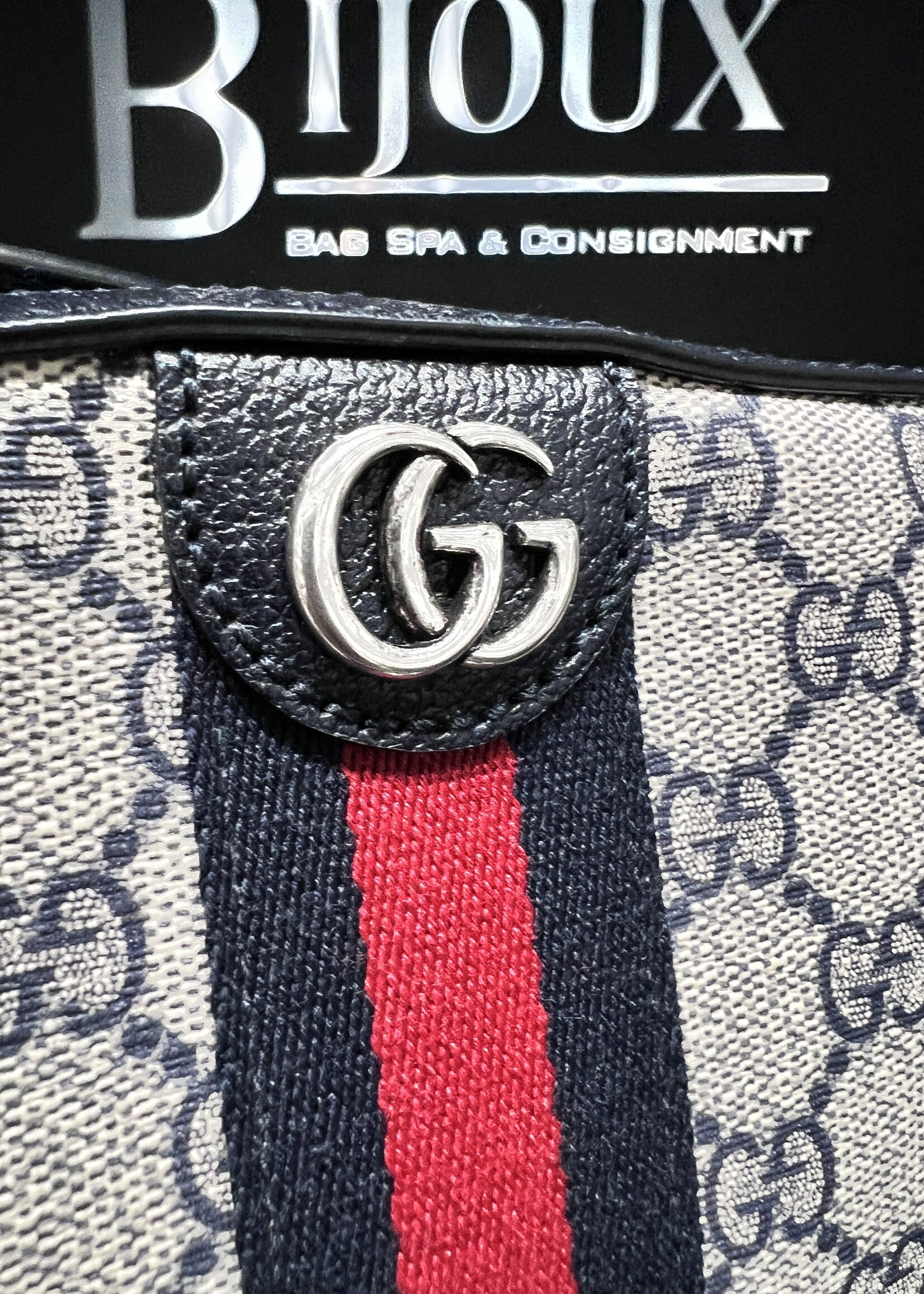 Gucci Gucci Navy Ophidia Camera Crossbody Bag