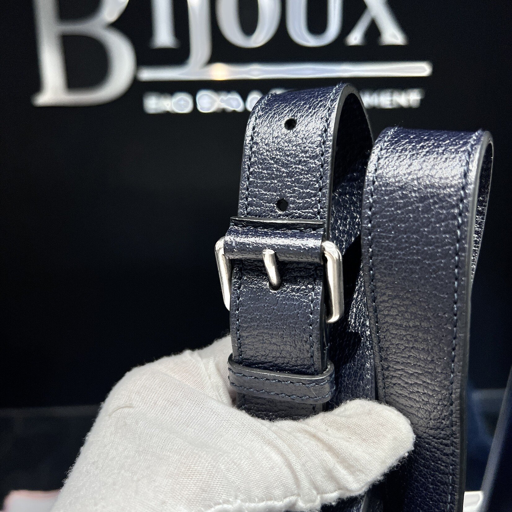 Gucci Gucci Navy Ophidia Camera Crossbody Bag