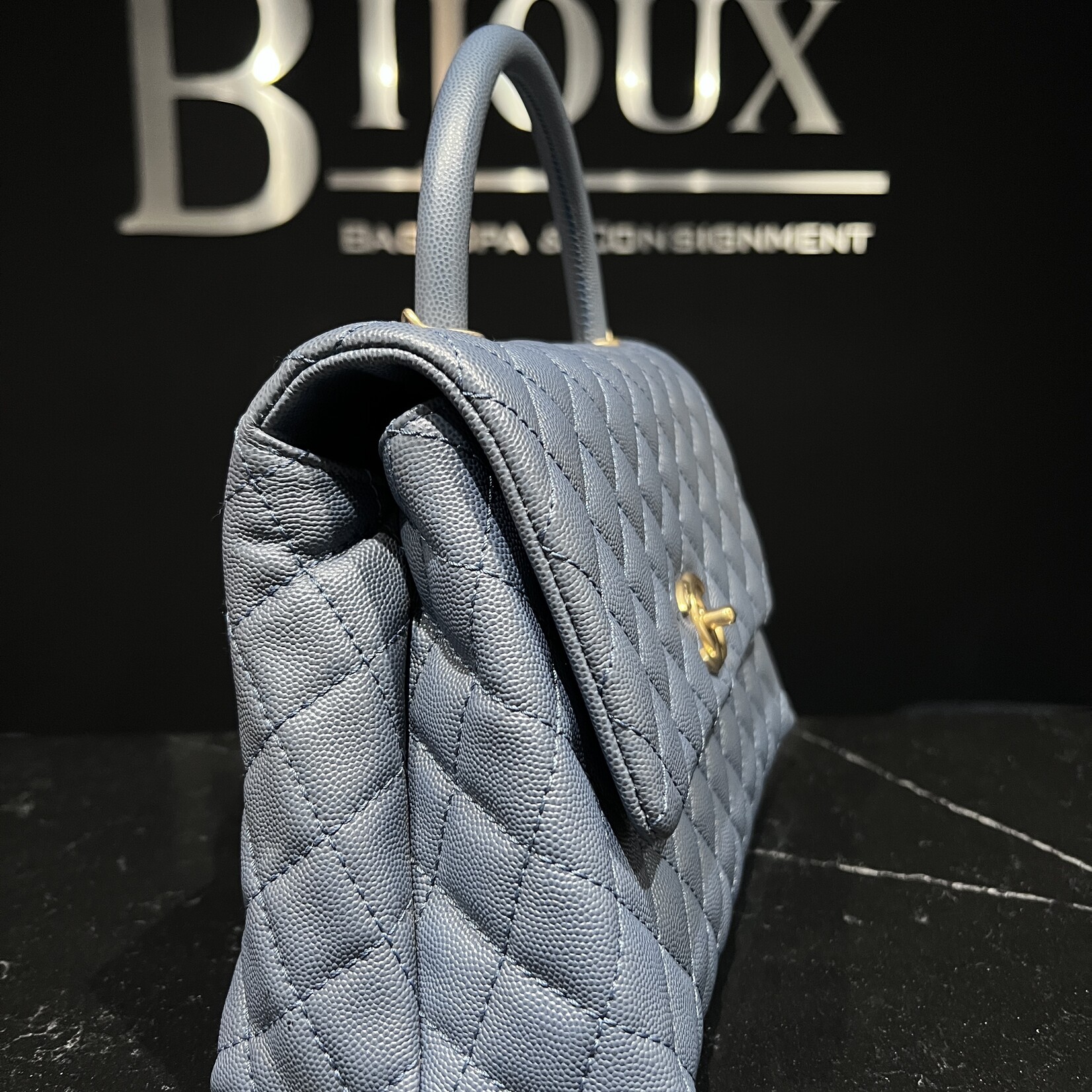 Chanel SOLD - Chanel Medium Coco Handle Blue