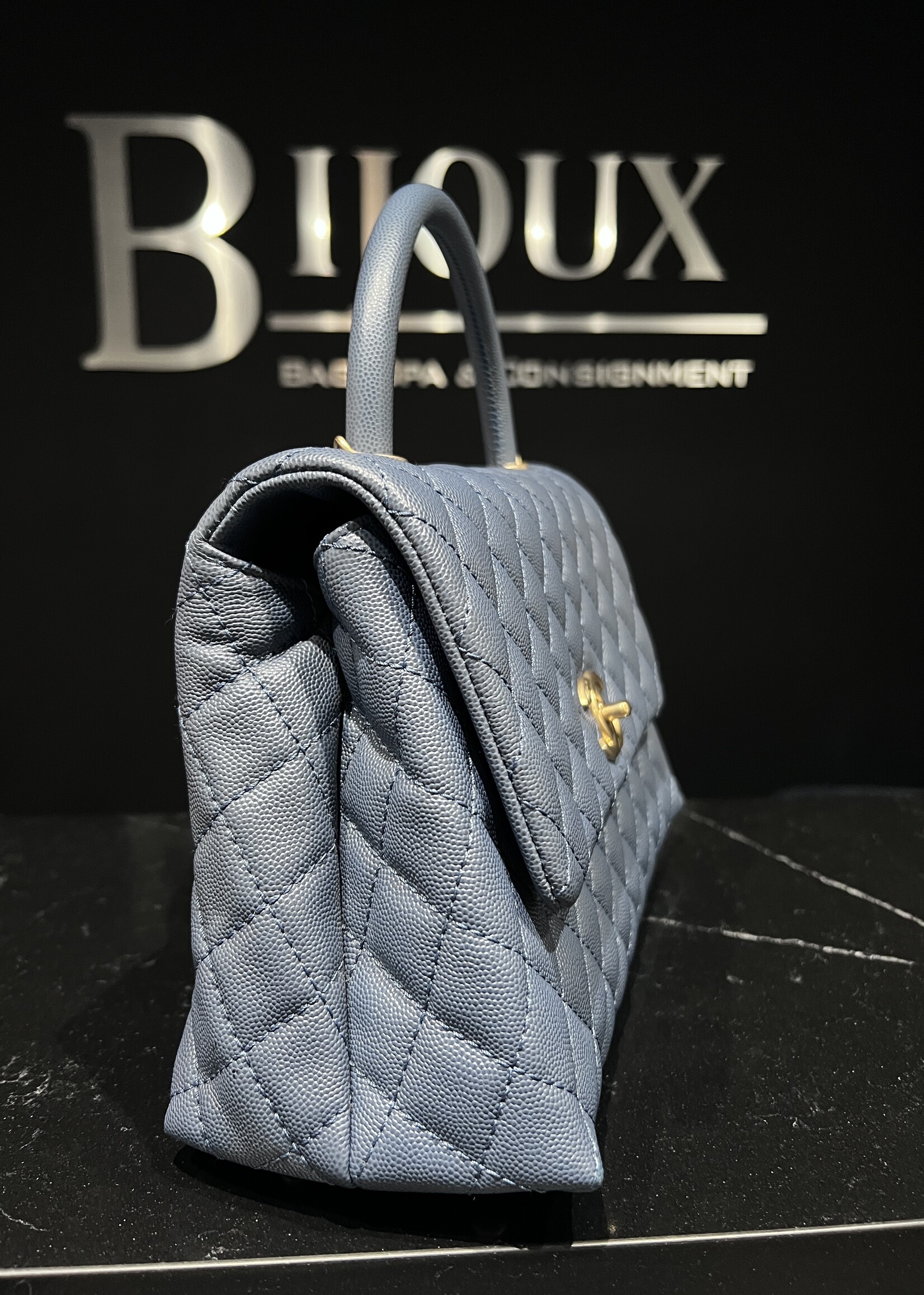 Chanel SOLD - Chanel Medium Coco Handle Blue