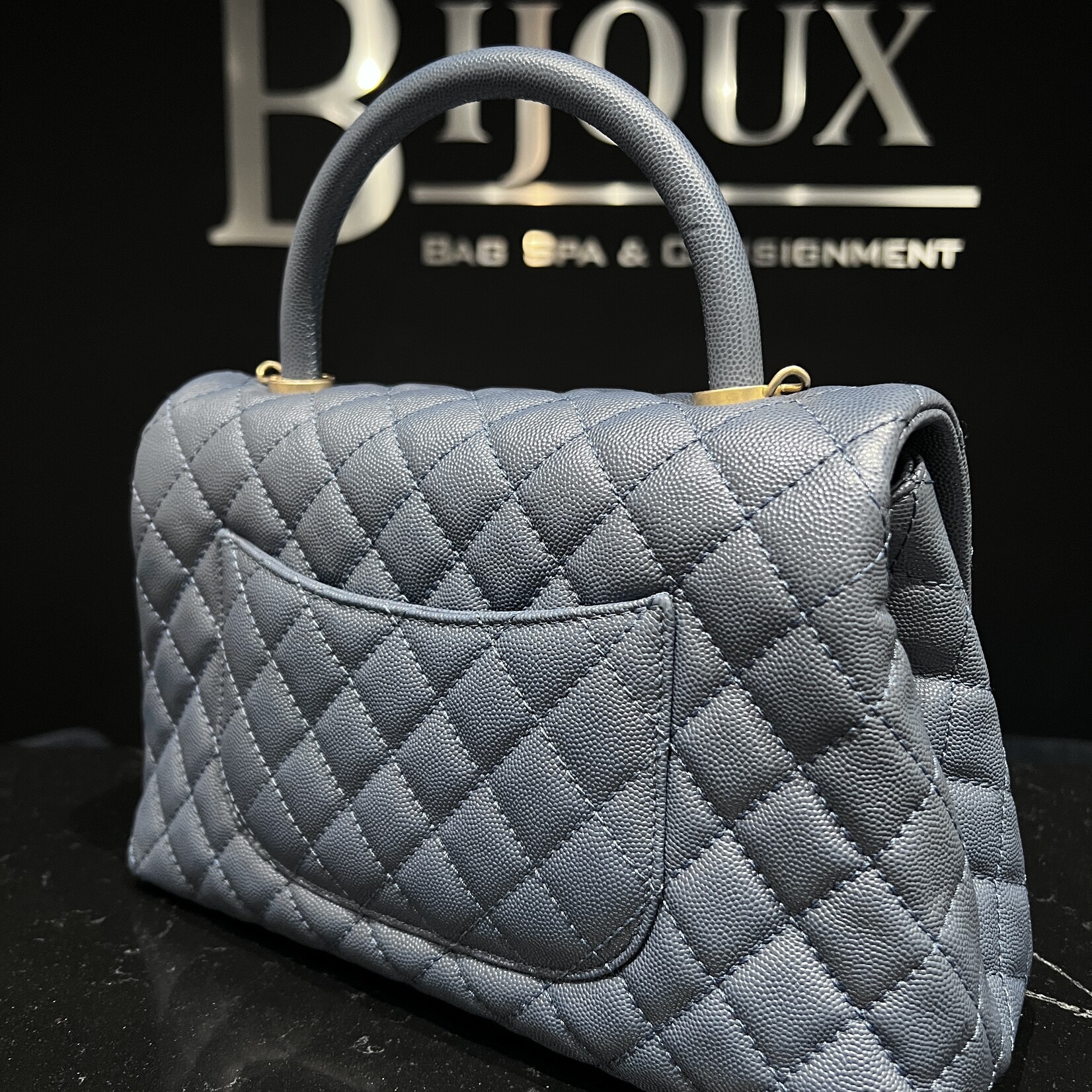 Chanel SOLD - Chanel Medium Coco Handle Blue
