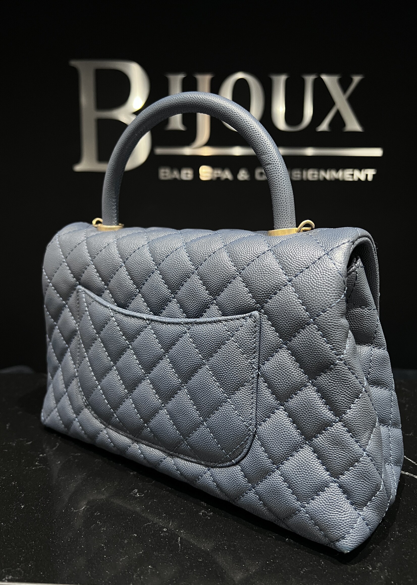 Chanel SOLD - Chanel Medium Coco Handle Blue