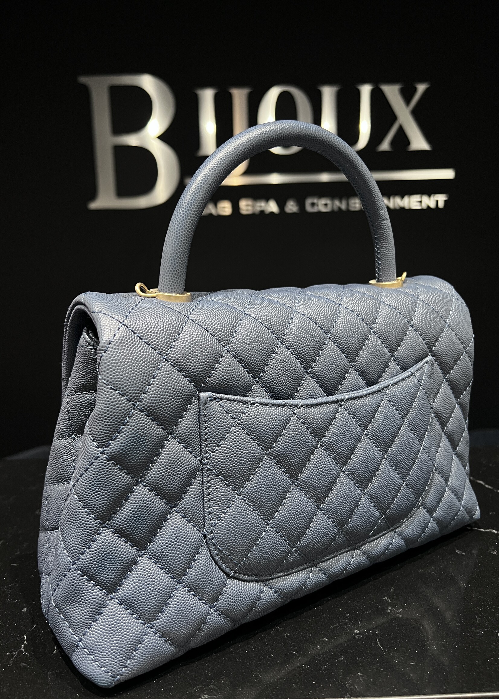 Chanel SOLD - Chanel Medium Coco Handle Blue