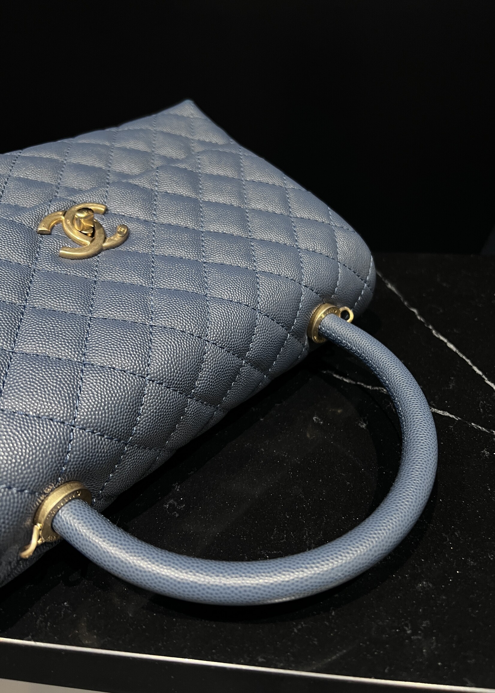 Chanel SOLD - Chanel Medium Coco Handle Blue