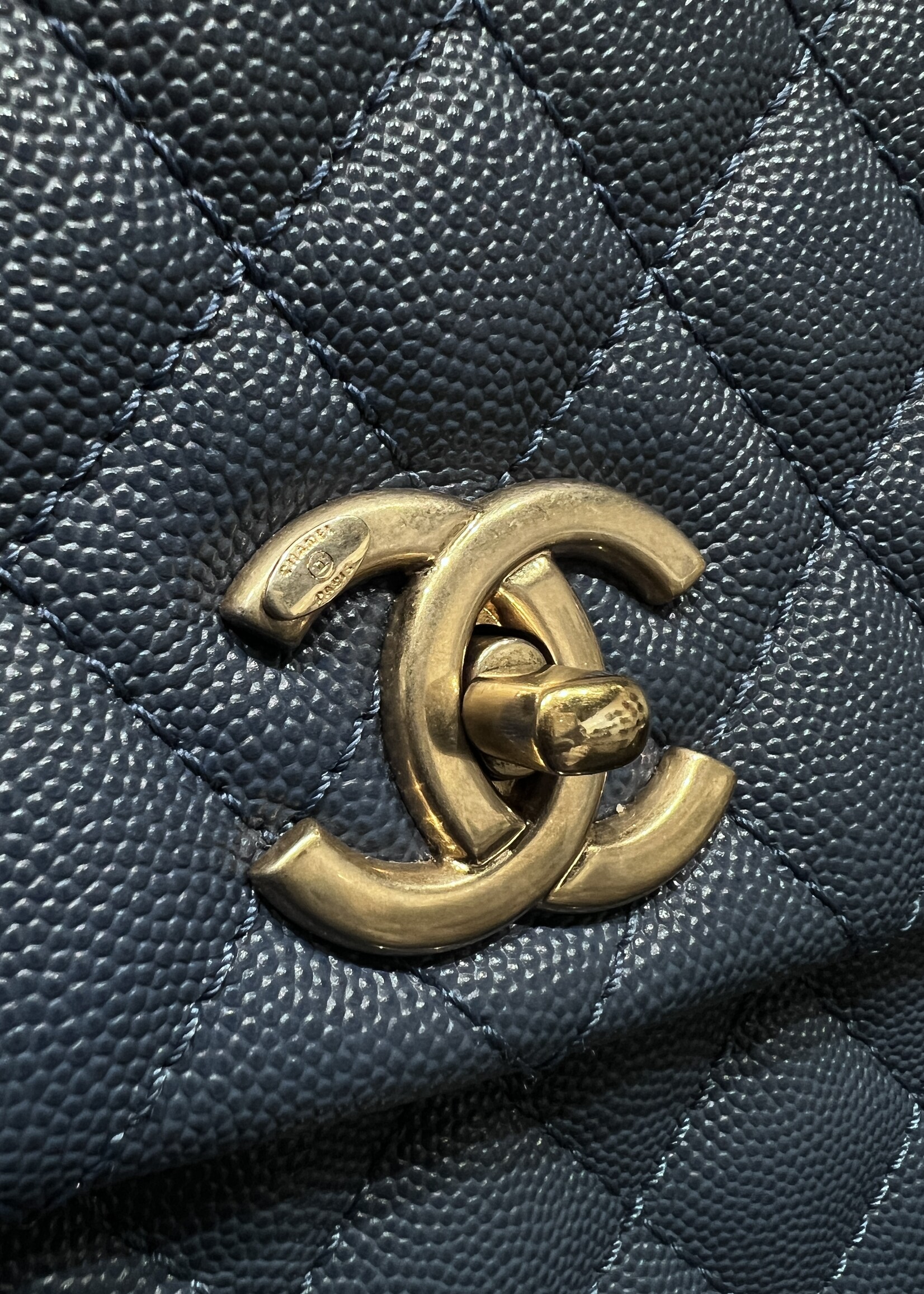 Chanel SOLD - Chanel Medium Coco Handle Blue