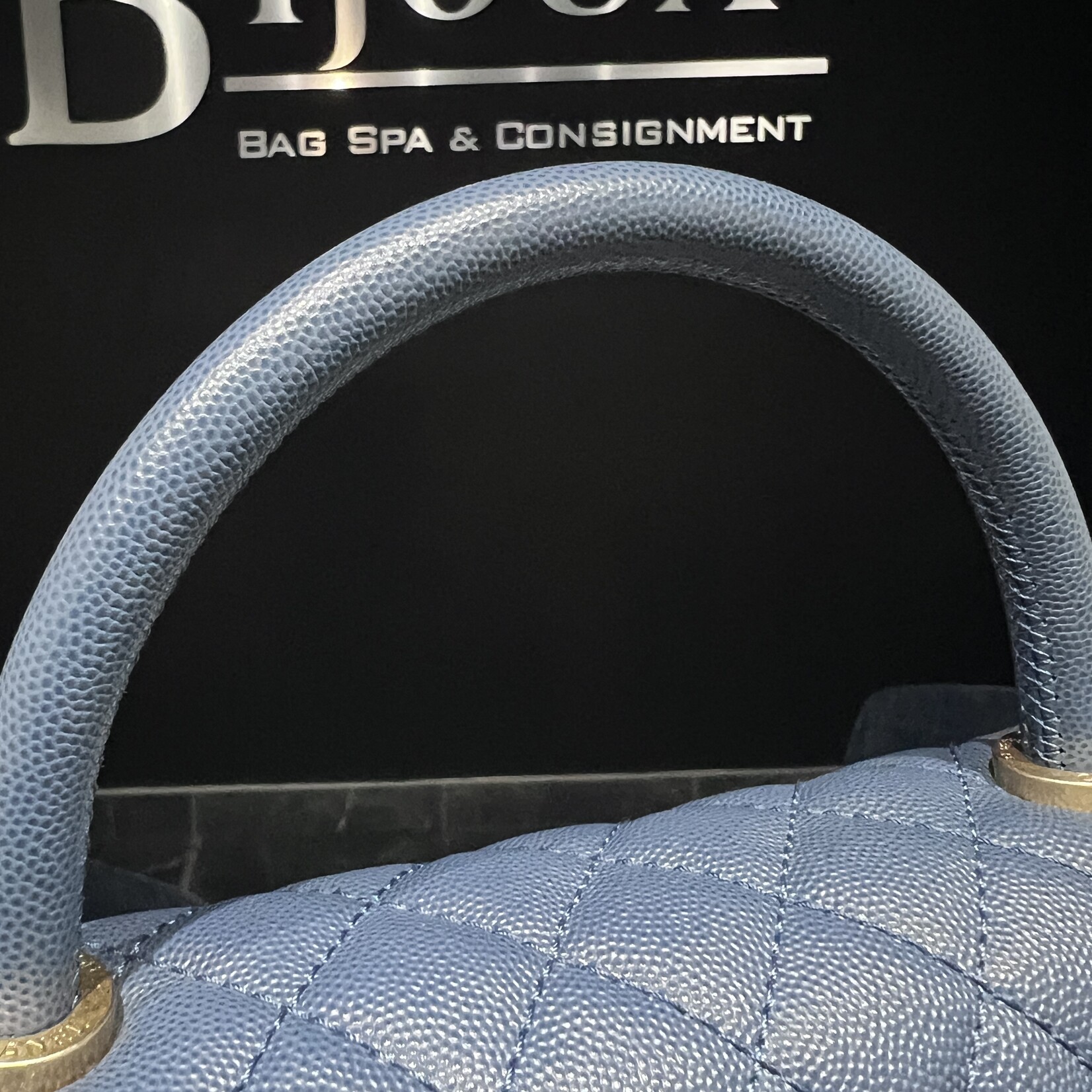Chanel SOLD - Chanel Medium Coco Handle Blue