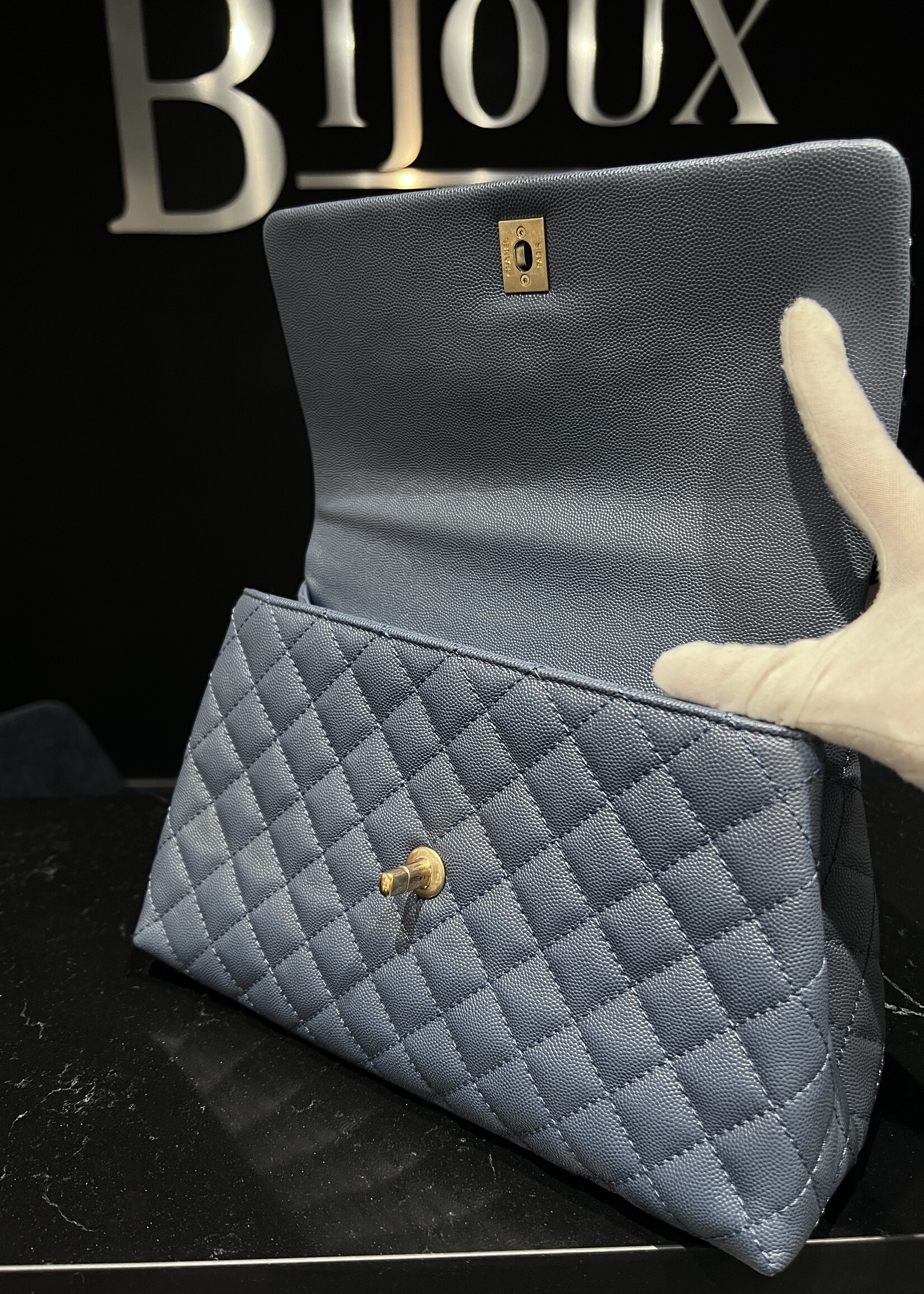 Chanel SOLD - Chanel Medium Coco Handle Blue