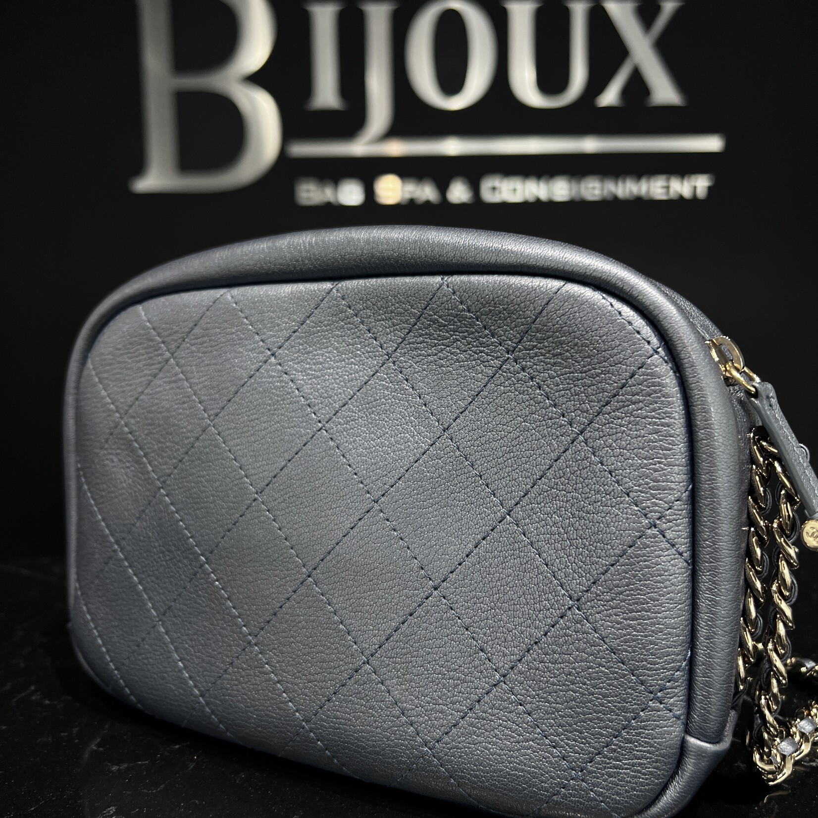 Chanel SOLD - Chanel Small Casual Trip Camera Case Blue