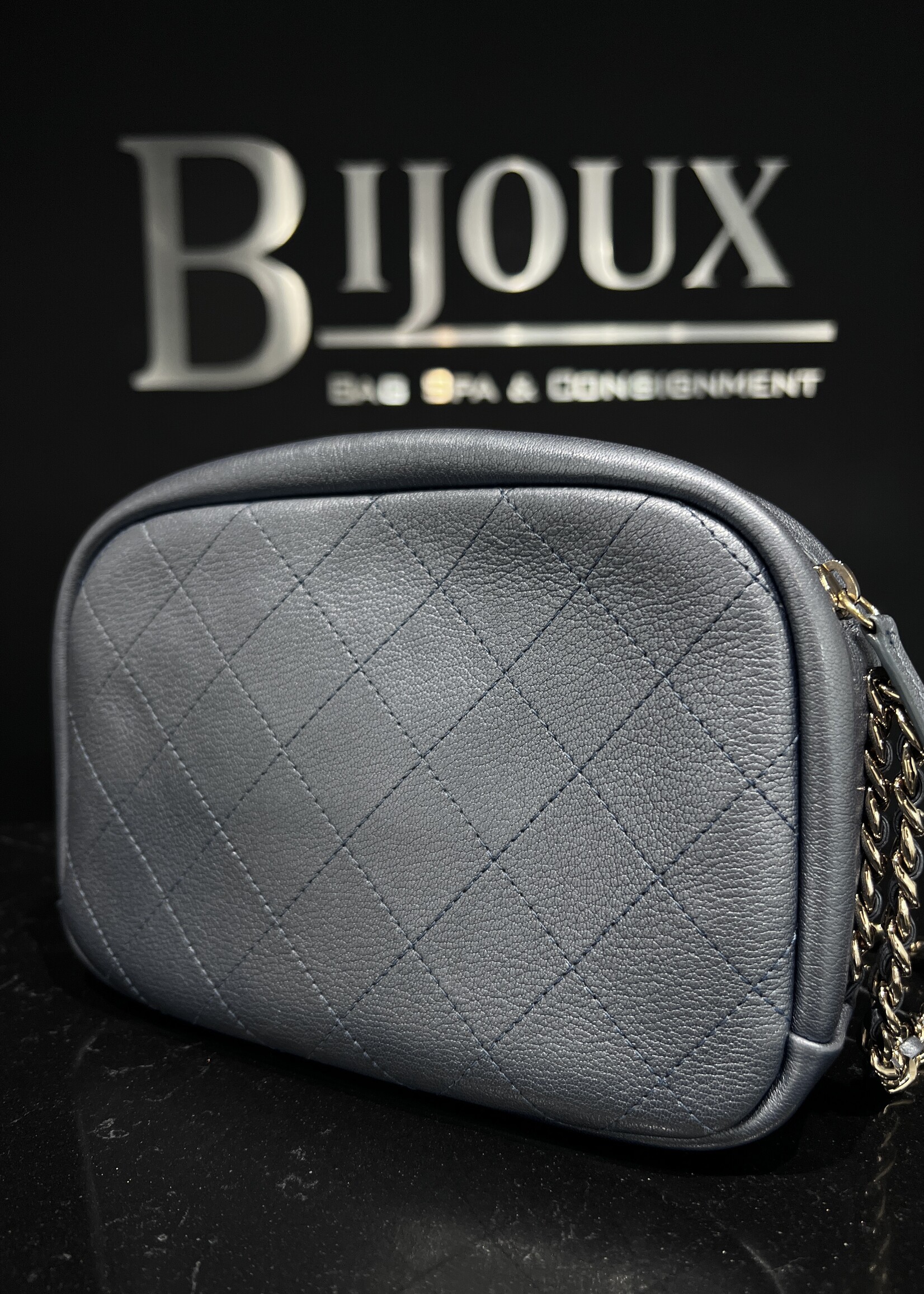 Chanel SOLD - Chanel Small Casual Trip Camera Case Blue