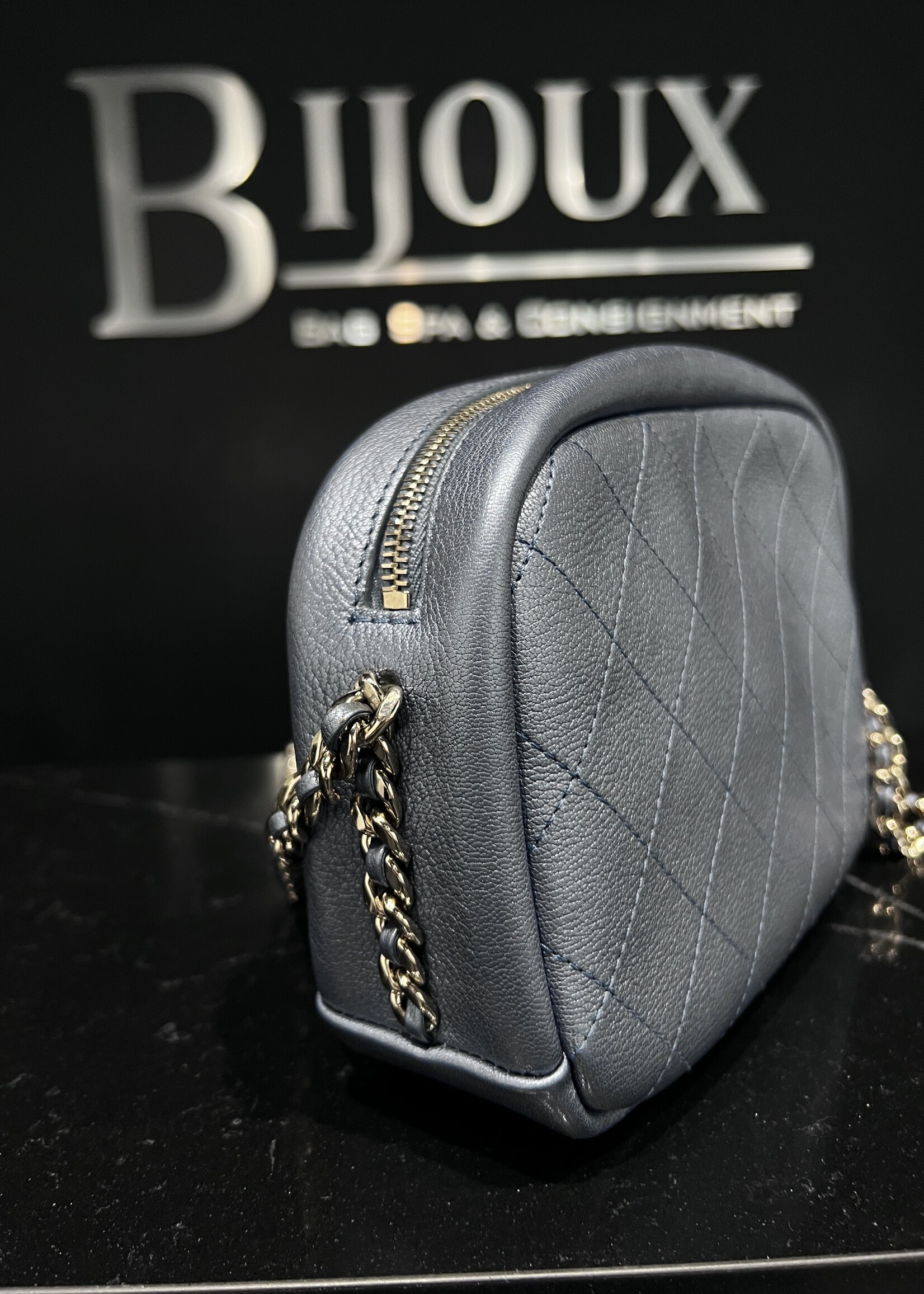 Chanel SOLD - Chanel Small Casual Trip Camera Case Blue