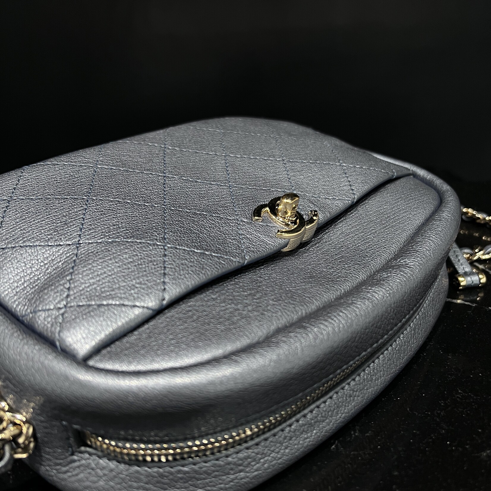 Chanel SOLD - Chanel Small Casual Trip Camera Case Blue