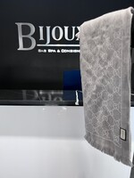 Gucci SOLD- Gucci Grey Monogram Scarf