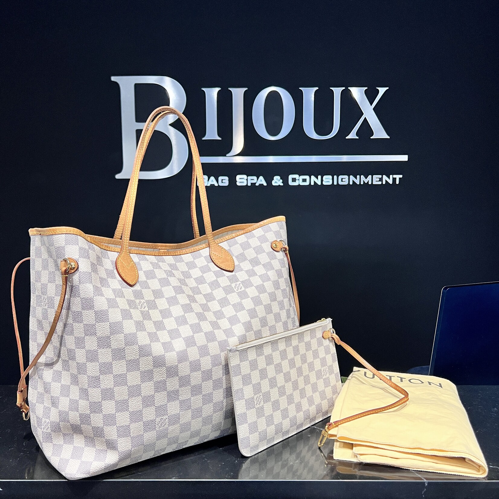 Louis Vuitton SOLD- Louis Vuitton Neverfull GM Damier Azur