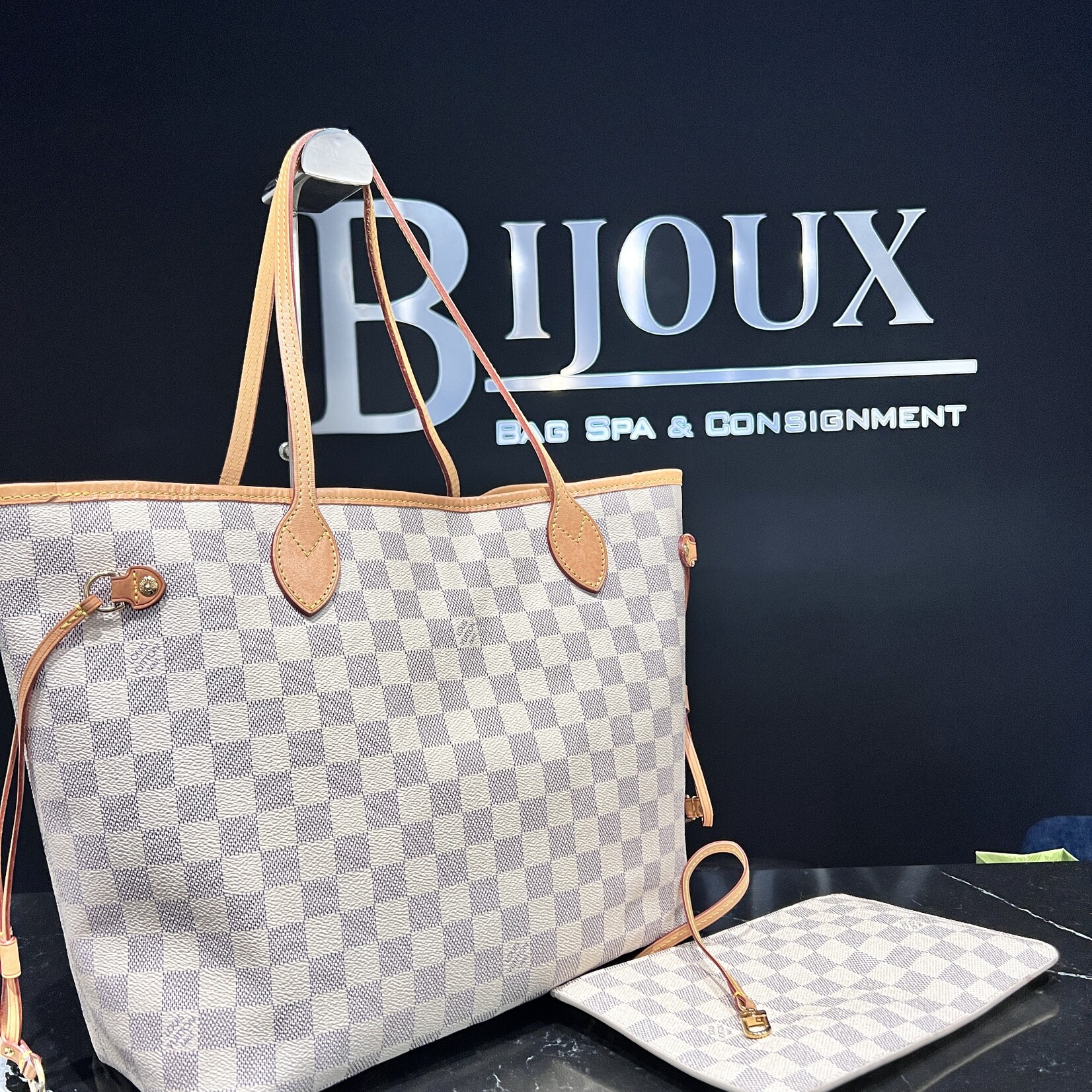 Louis Vuitton SOLD- Louis Vuitton Neverfull Damier Azur MM