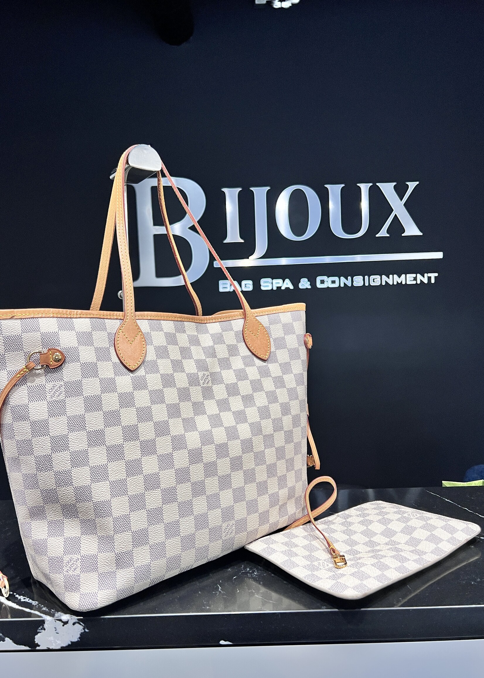 Louis Vuitton SOLD- Louis Vuitton Neverfull Damier Azur MM