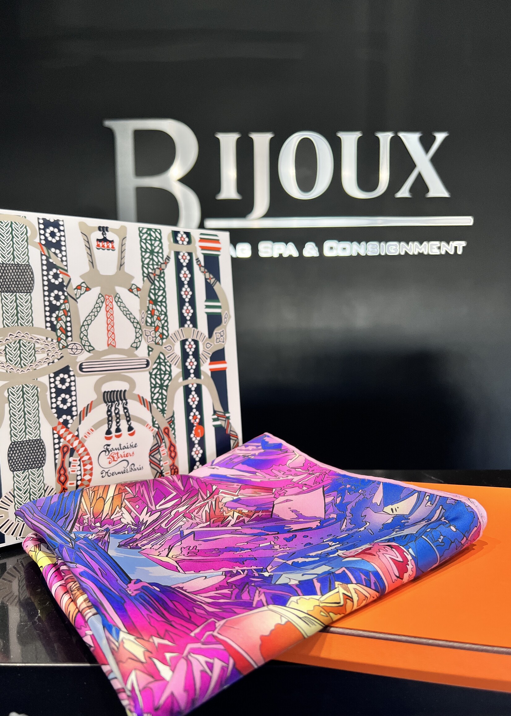 Hermes SOLD- Hermes Valle De Crystal Scarf 90