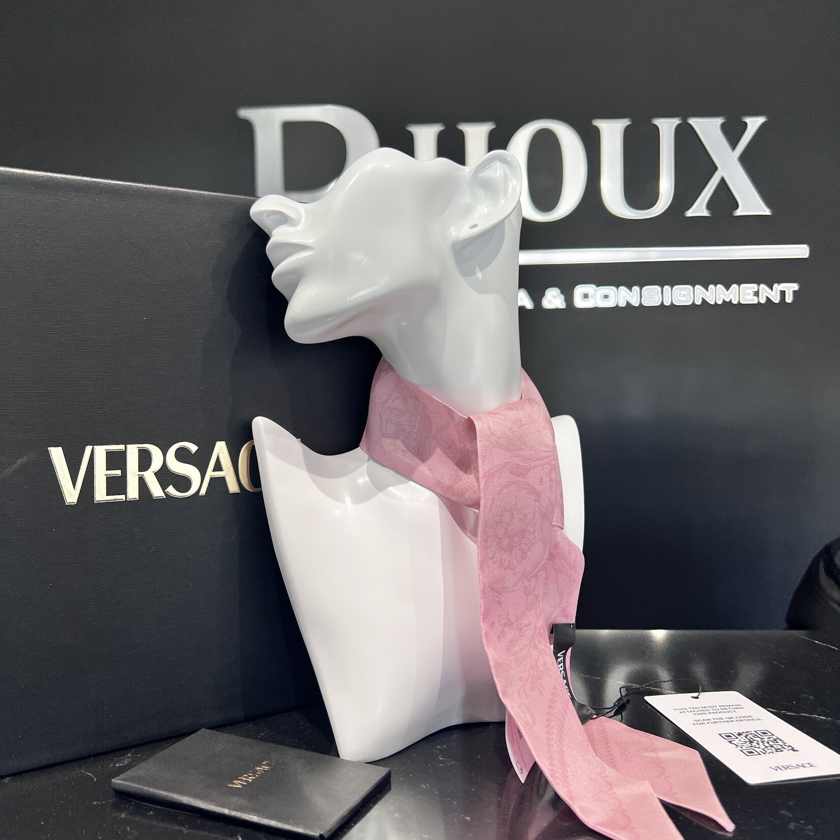 Versace Versace Twilly Pink Scarf