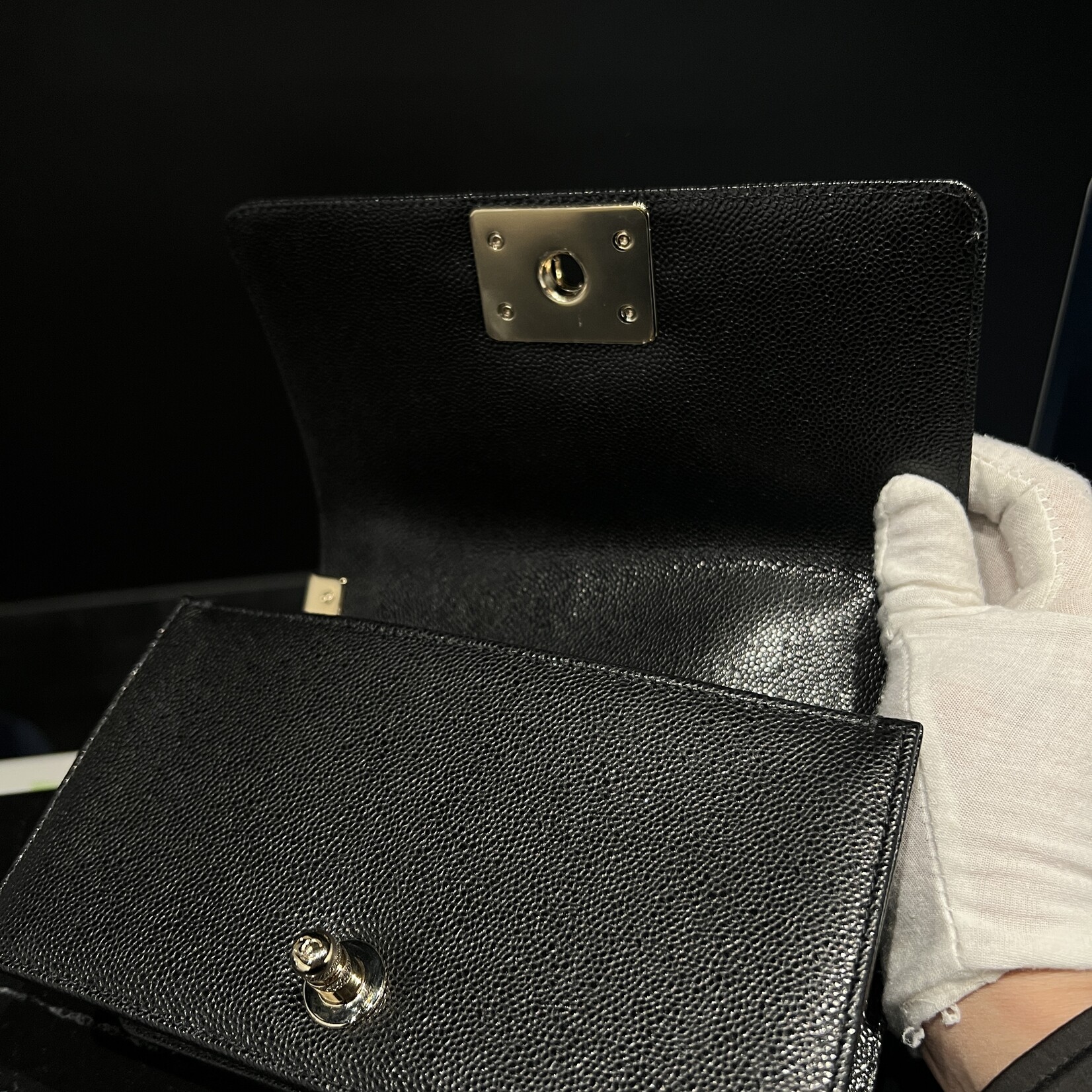 Chanel Chanel Small  Boy GHW Black