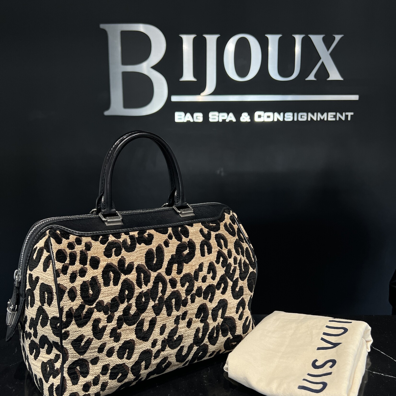 Louis Vuitton Louis Vuitton Stephan Spouse Leopard Speedy