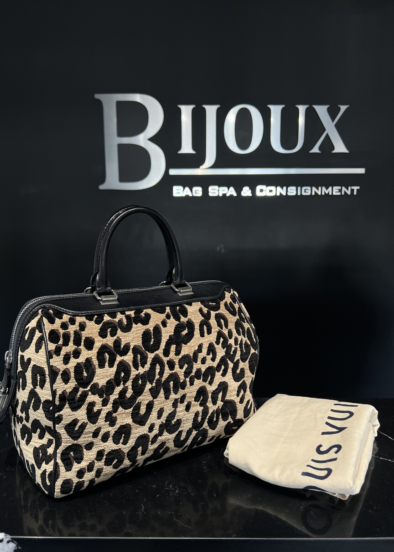 Louis Vuitton Louis Vuitton Stephan Spouse Leopard Speedy