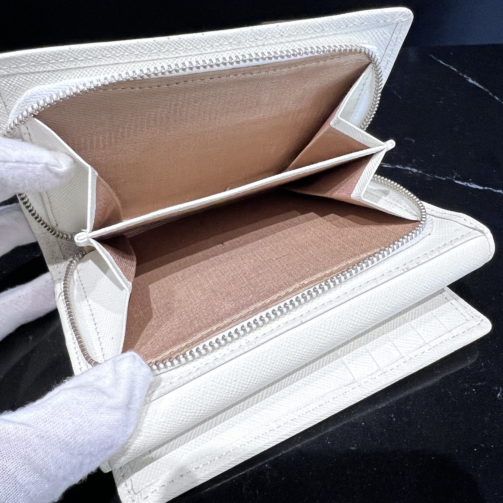 Burberry SOLD- Burberry White Nova Check Pattern Canvas Wallet