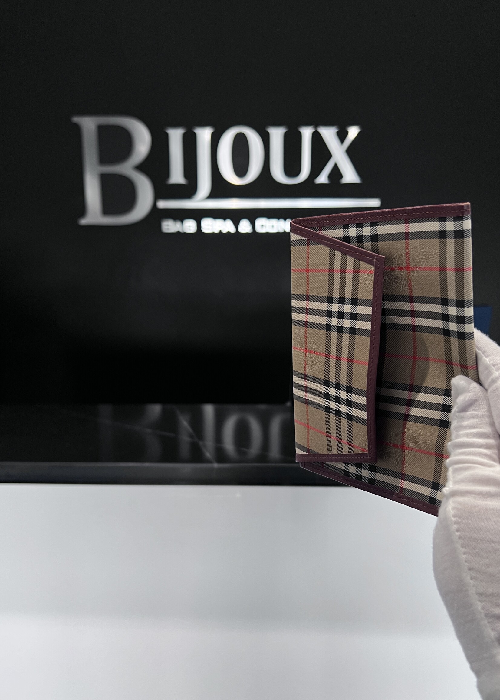 Burberry SOLD - Burberry Haymarket Passport Holder