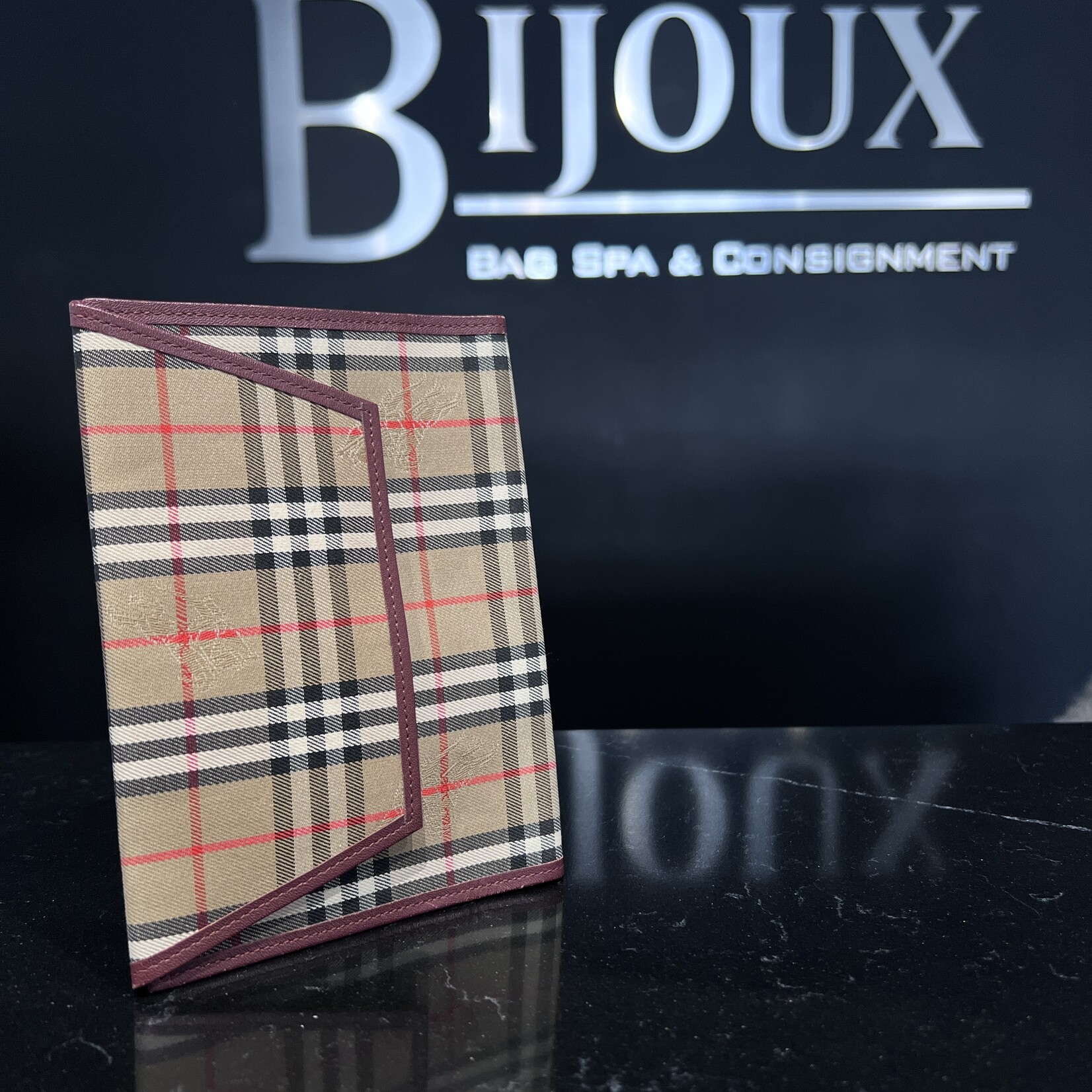 Burberry SOLD - Burberry Haymarket Passport Holder