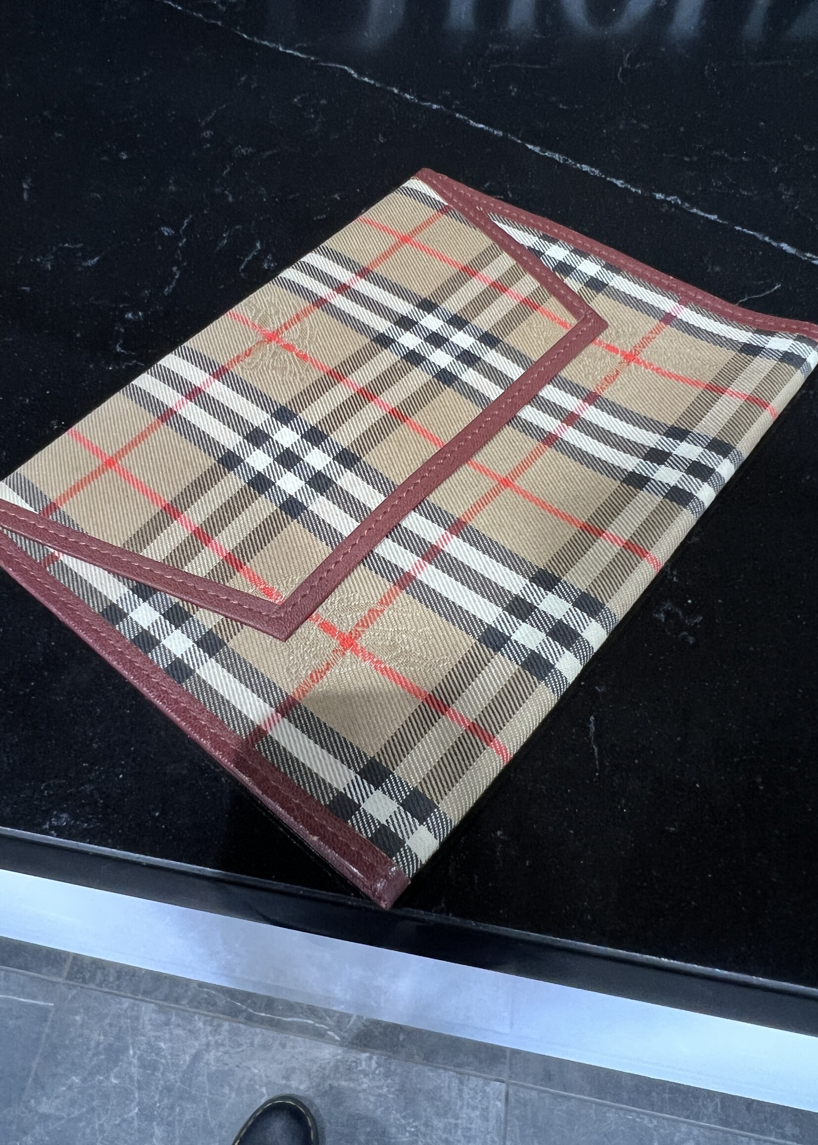 Burberry SOLD - Burberry Haymarket Passport Holder