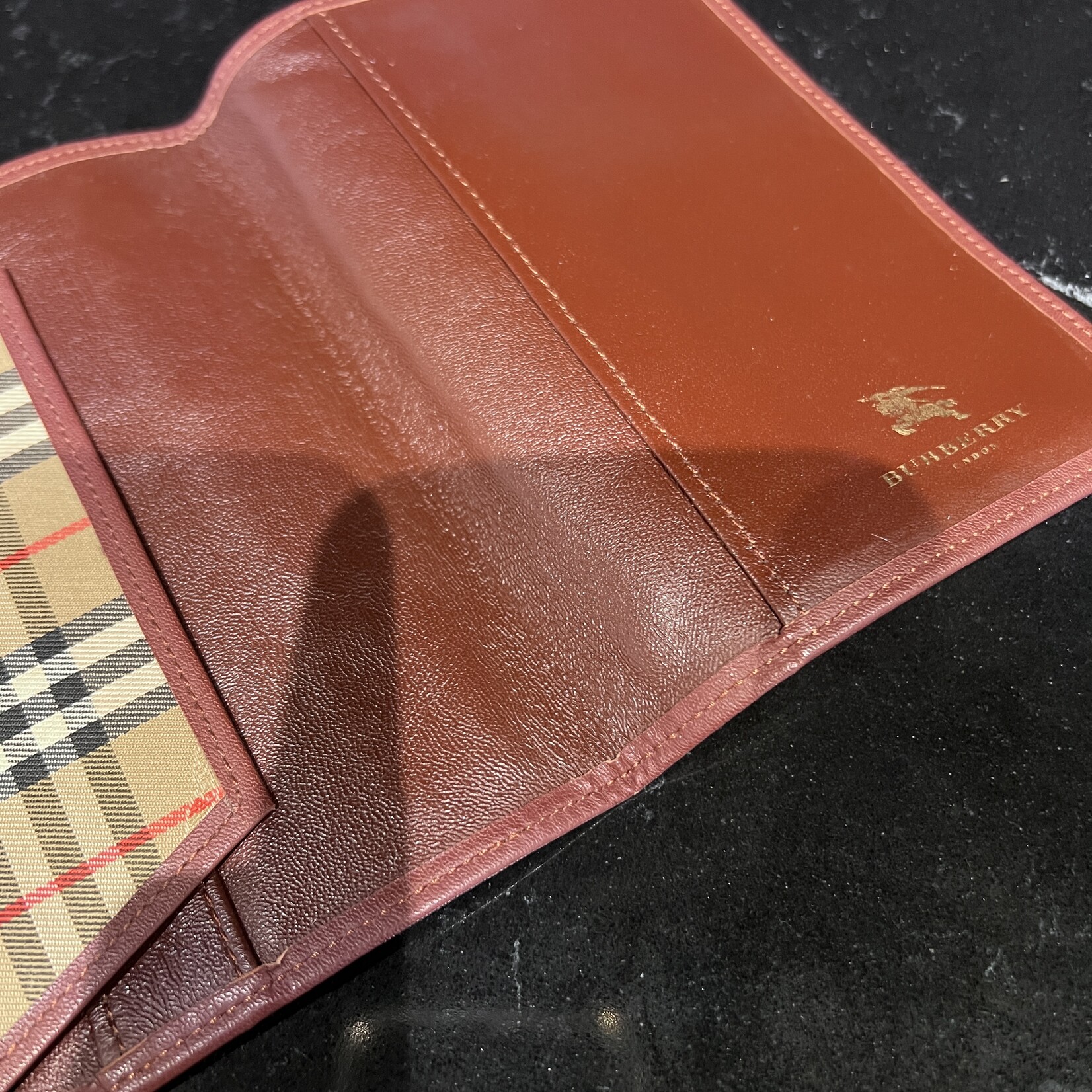 Burberry SOLD - Burberry Haymarket Passport Holder