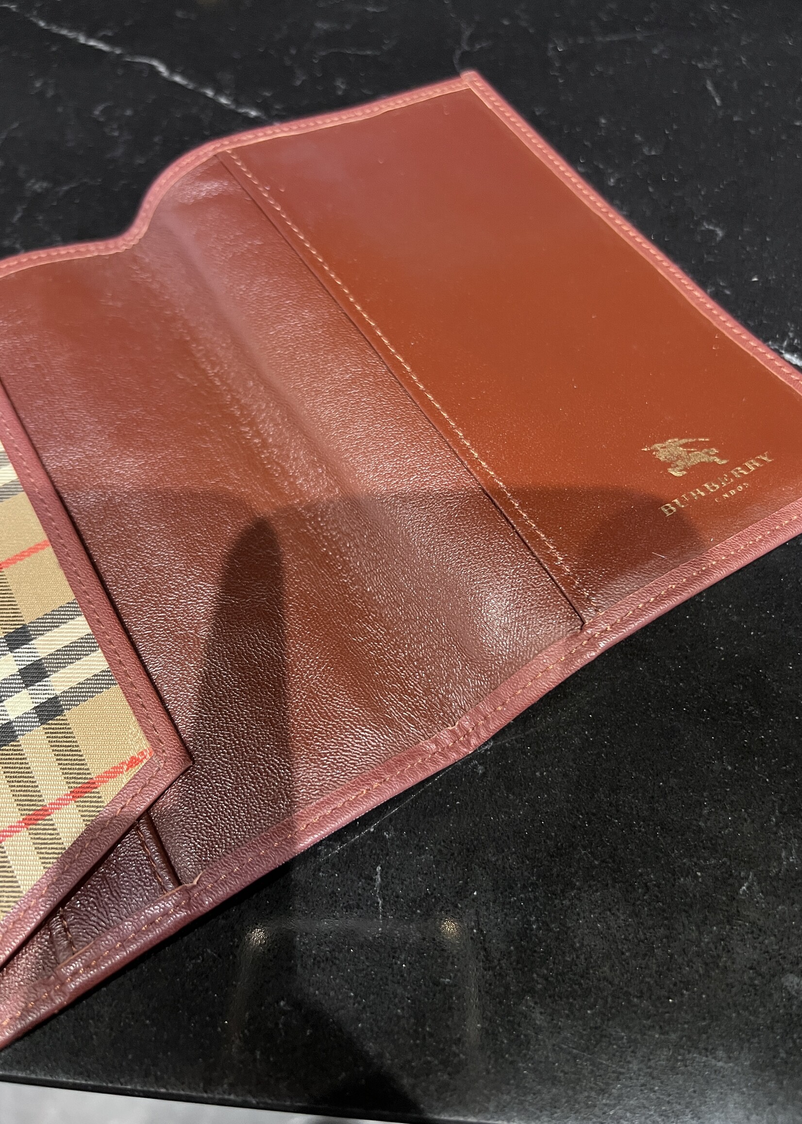 Burberry SOLD - Burberry Haymarket Passport Holder