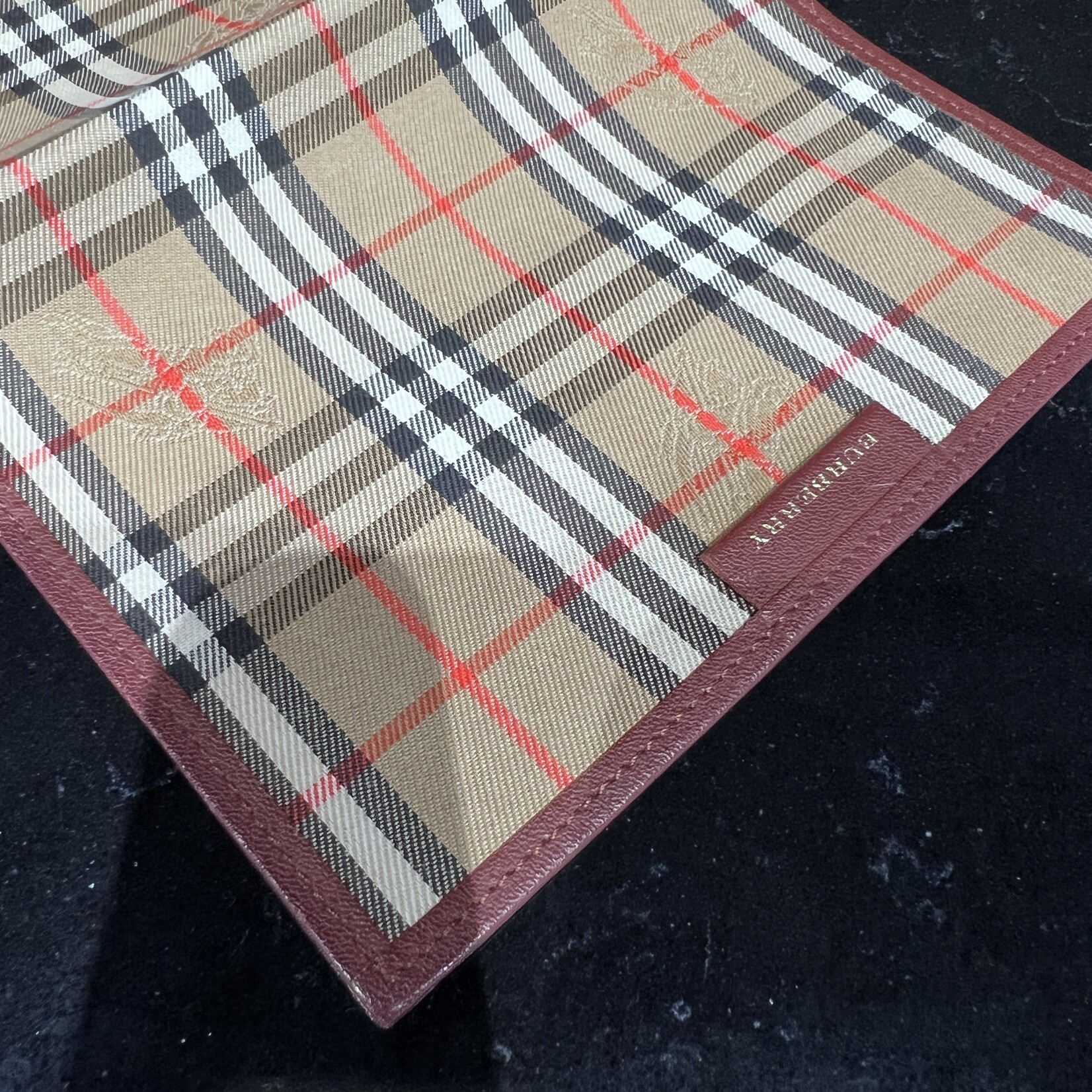 Burberry SOLD - Burberry Haymarket Passport Holder